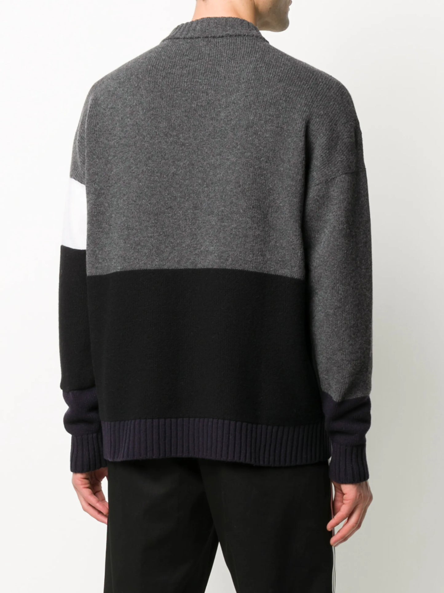 block-panel knitted jumper