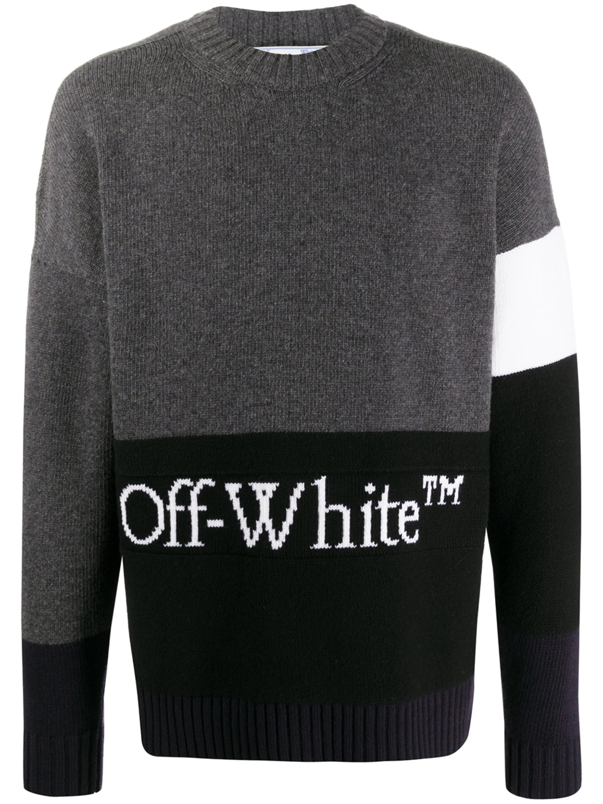 block-panel knitted jumper