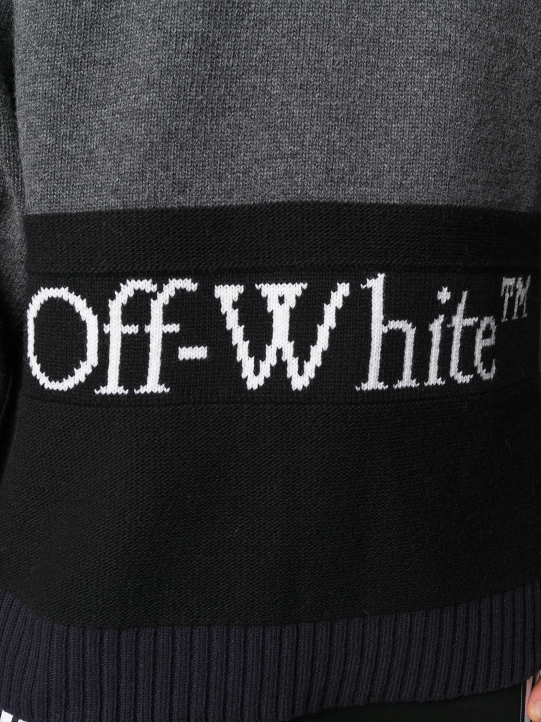 block-panel knitted jumper