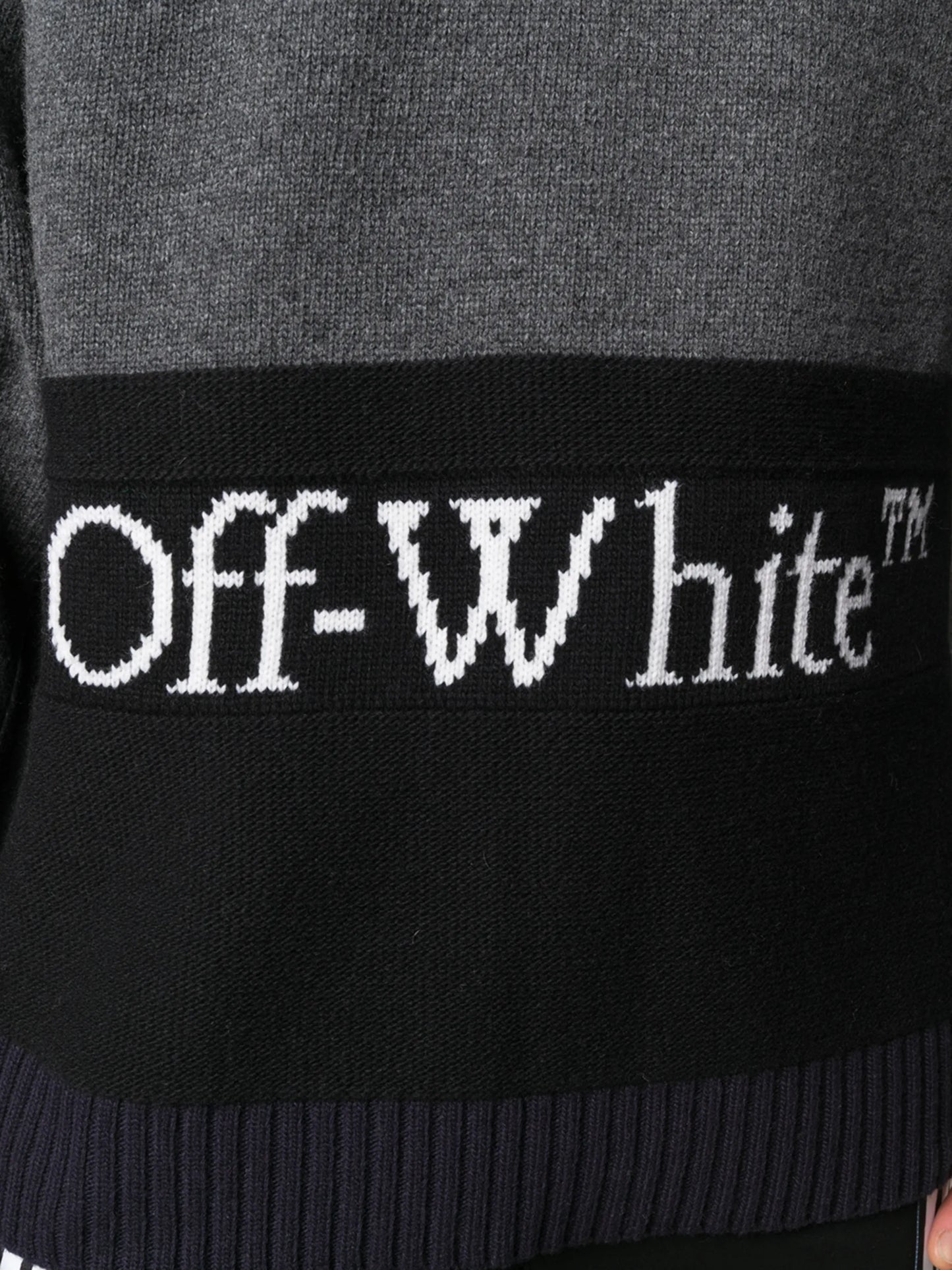 block-panel knitted jumper