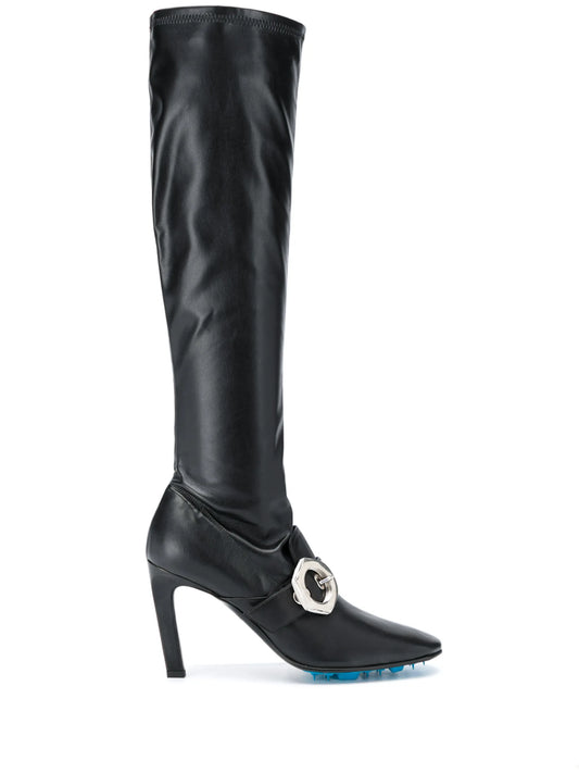 buckle-detail over-the-knee boots