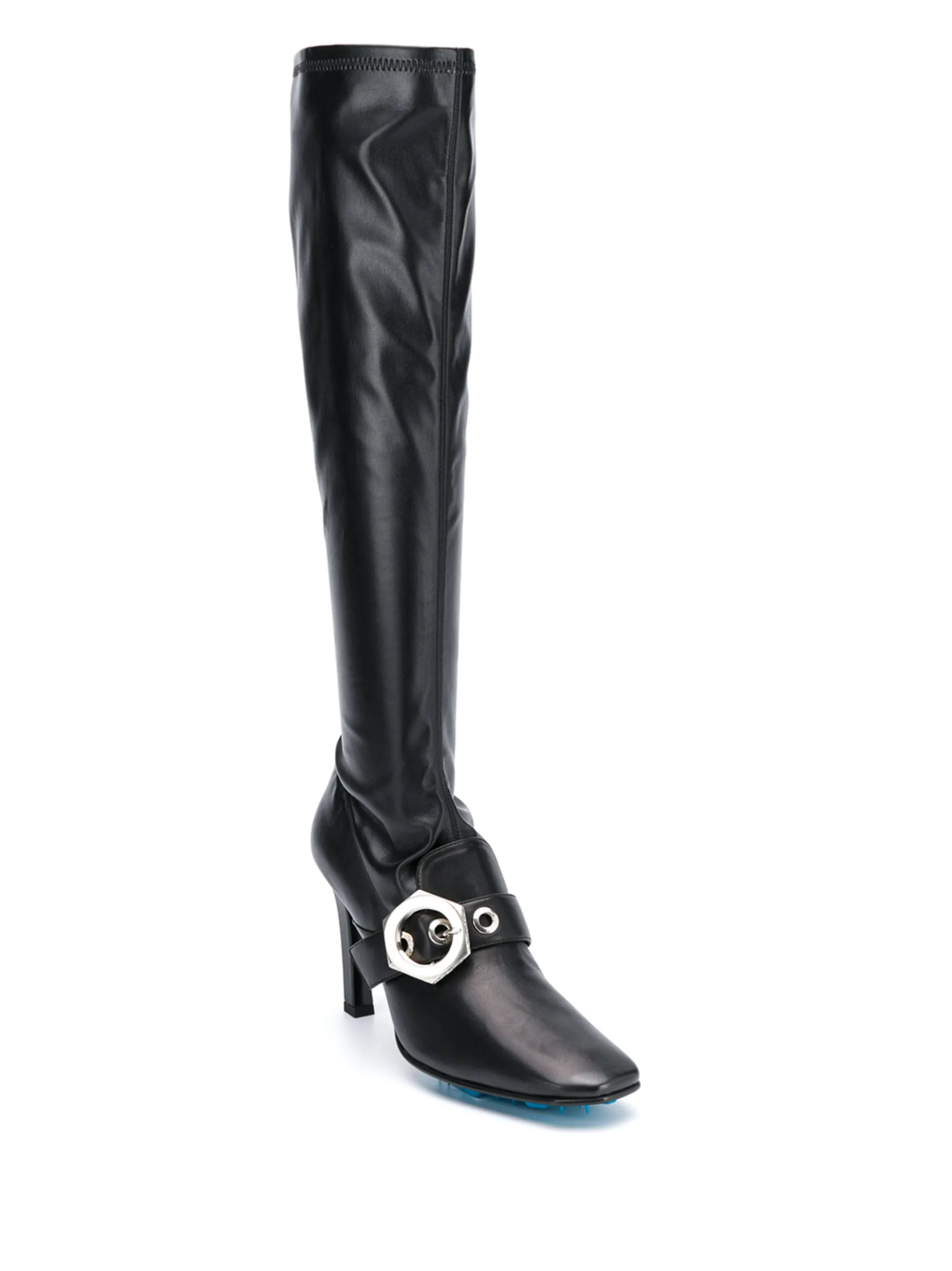 buckle-detail over-the-knee boots