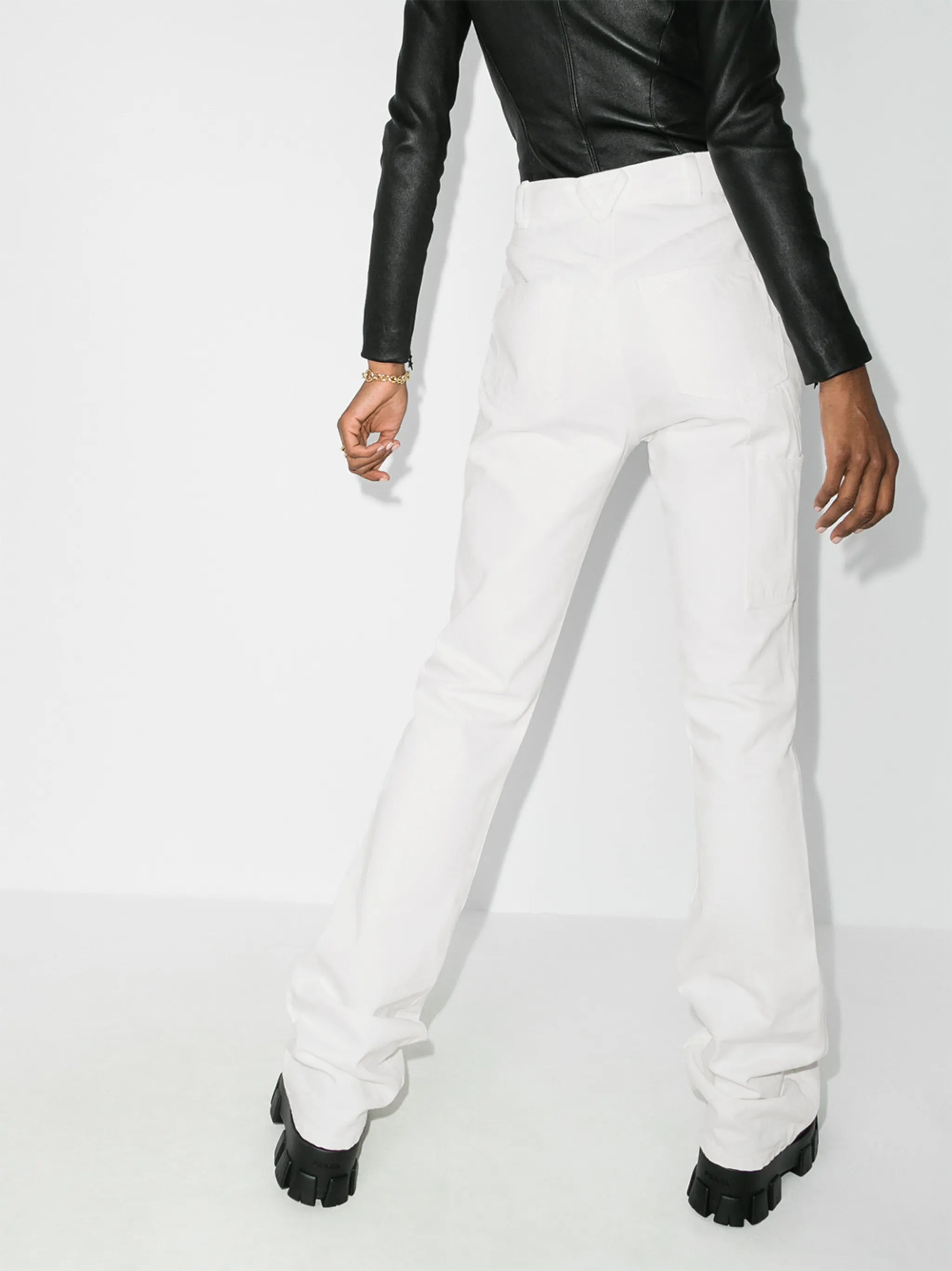 high-rise flared jeans