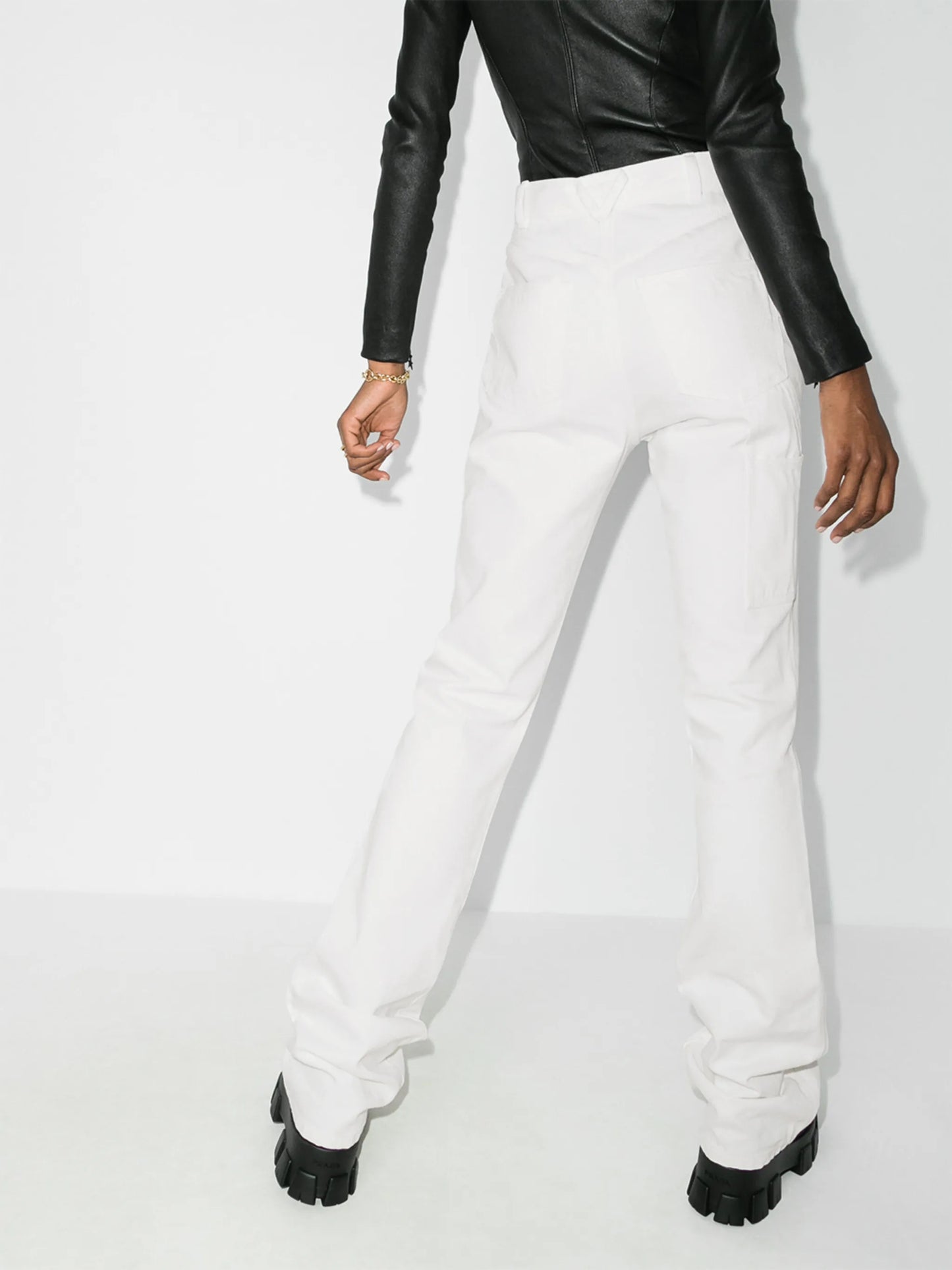 high-rise flared jeans