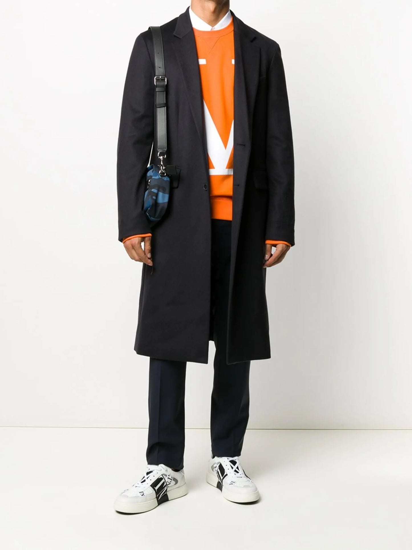 long sleeve single-breasted coat