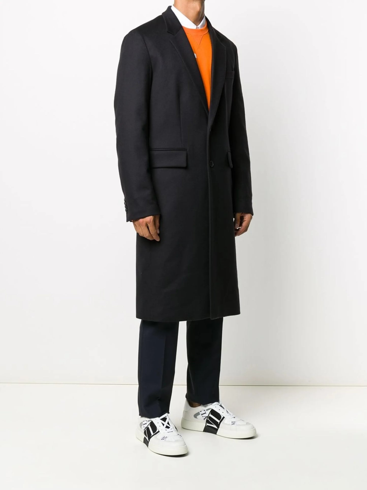 long sleeve single-breasted coat