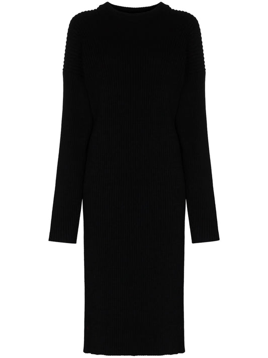 cut-out knee-length sweater dress
