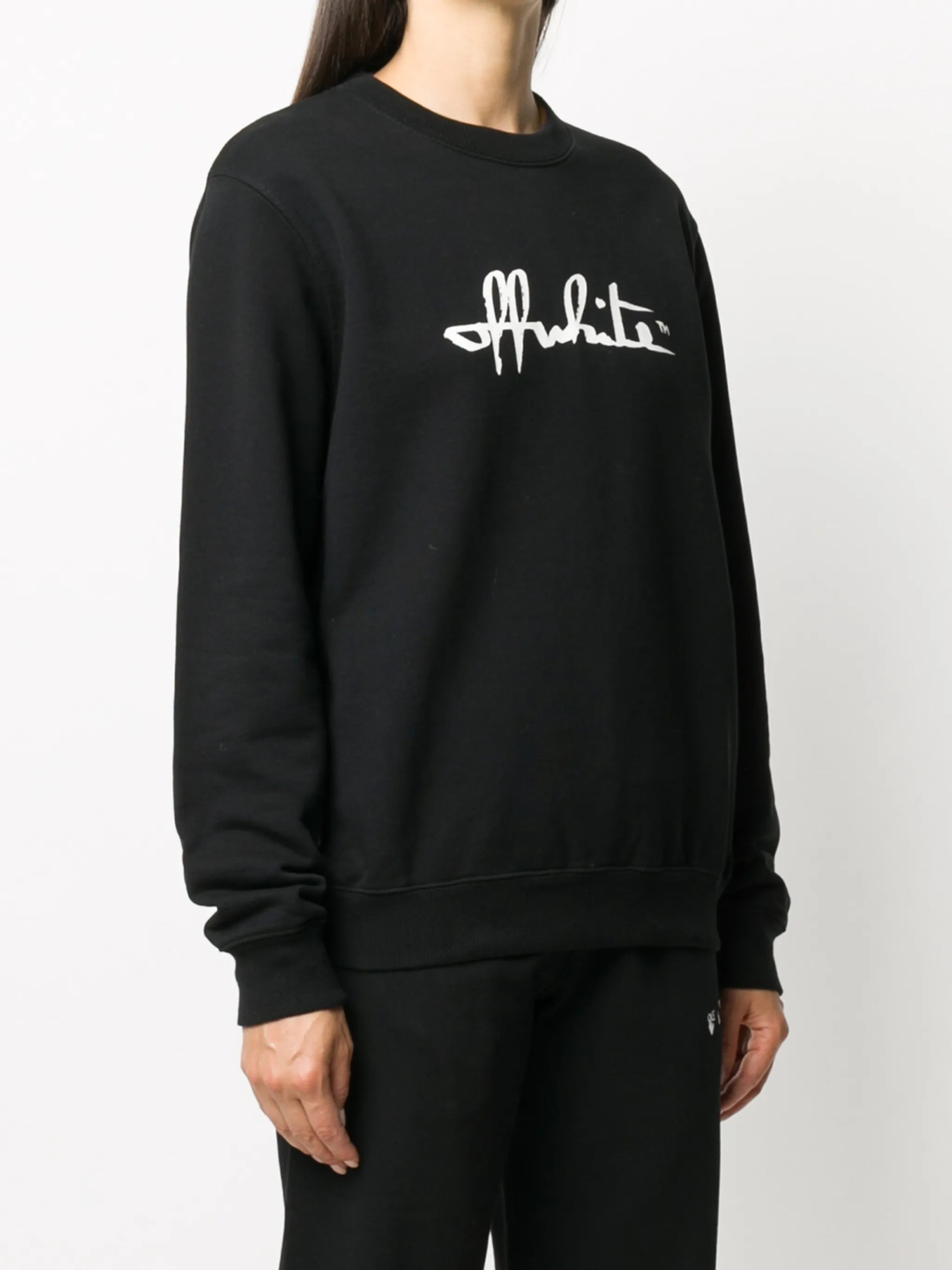 script logo sweatshirt