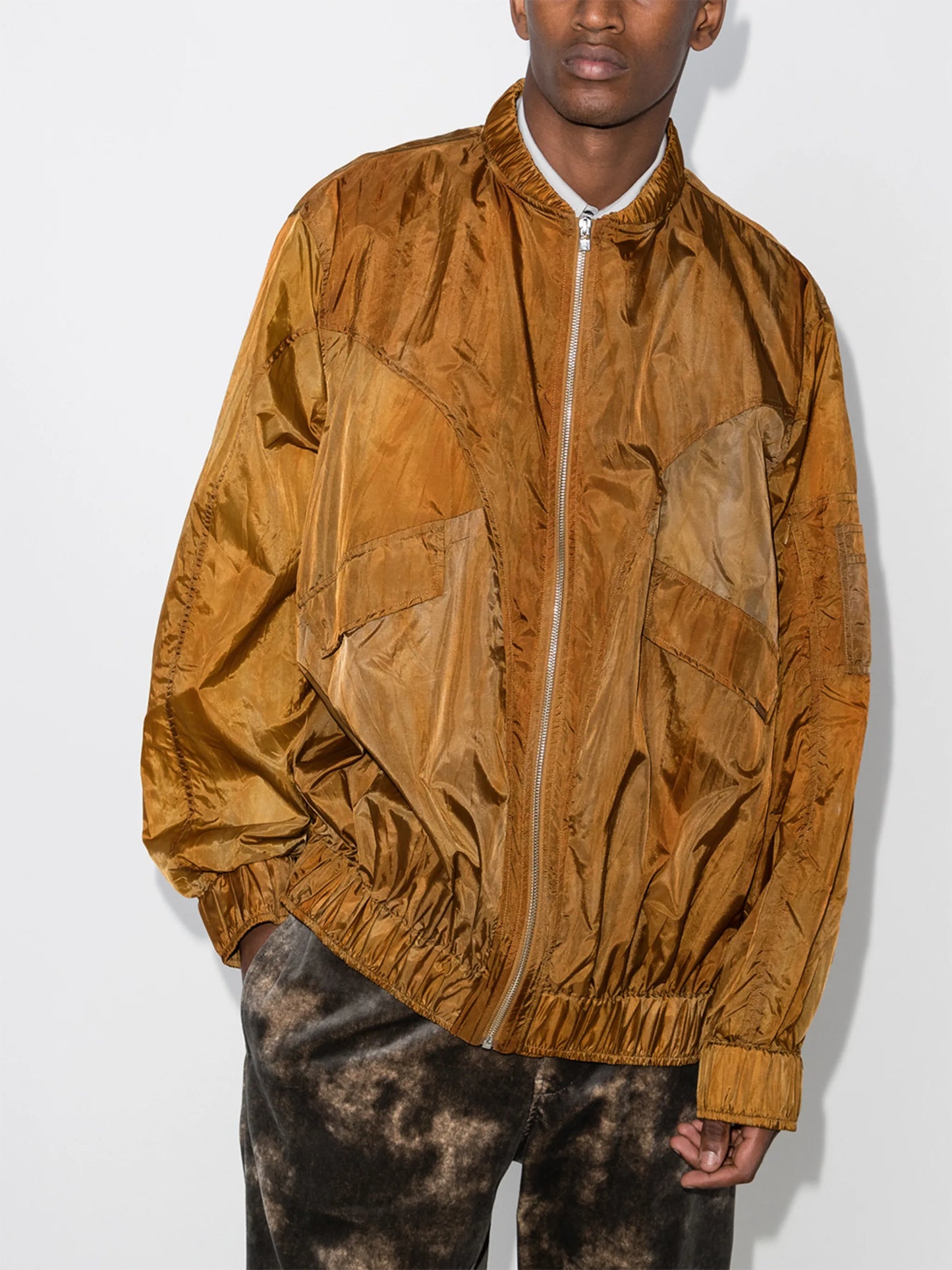 front-zip bomber jacket