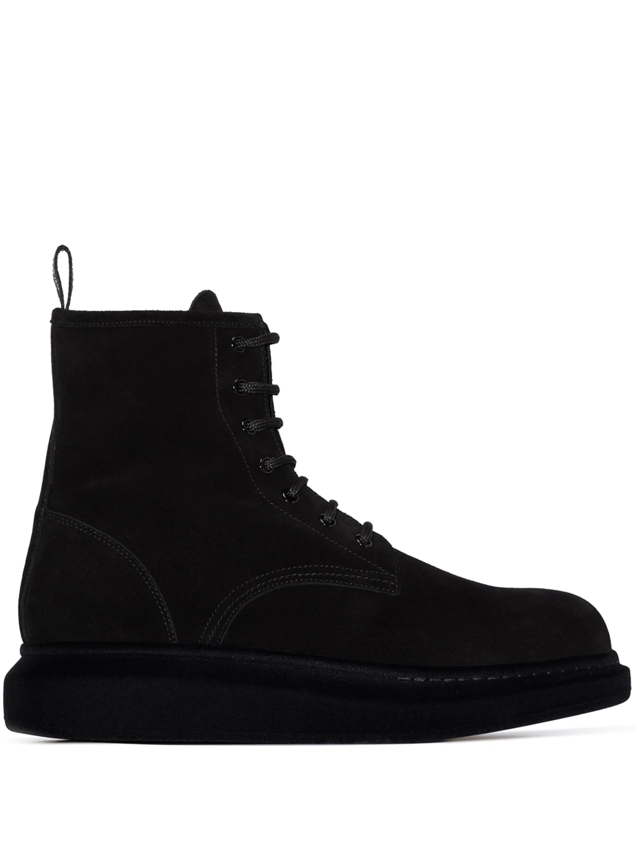 lace-up suede boots