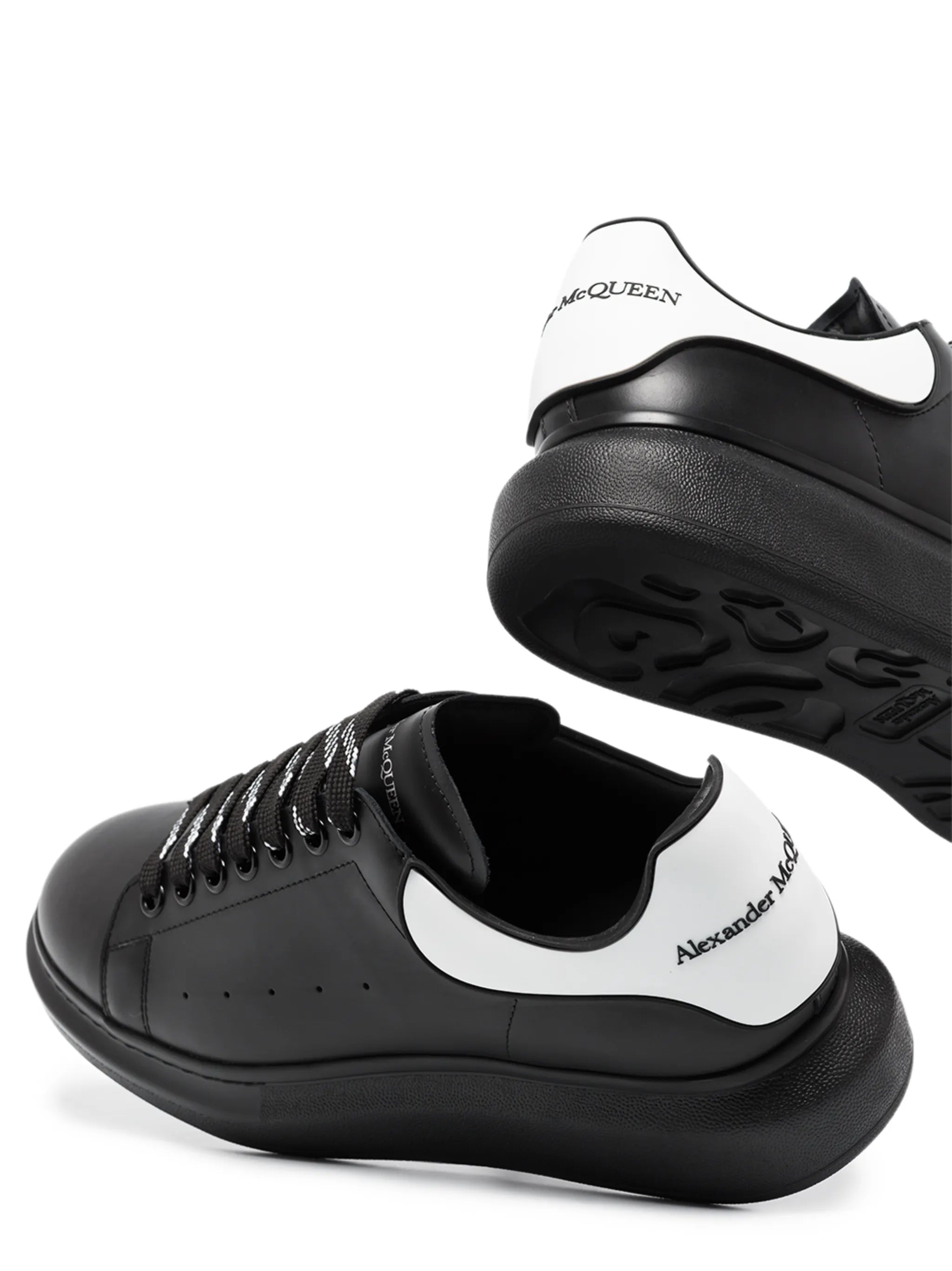 Oversized leather sneakers