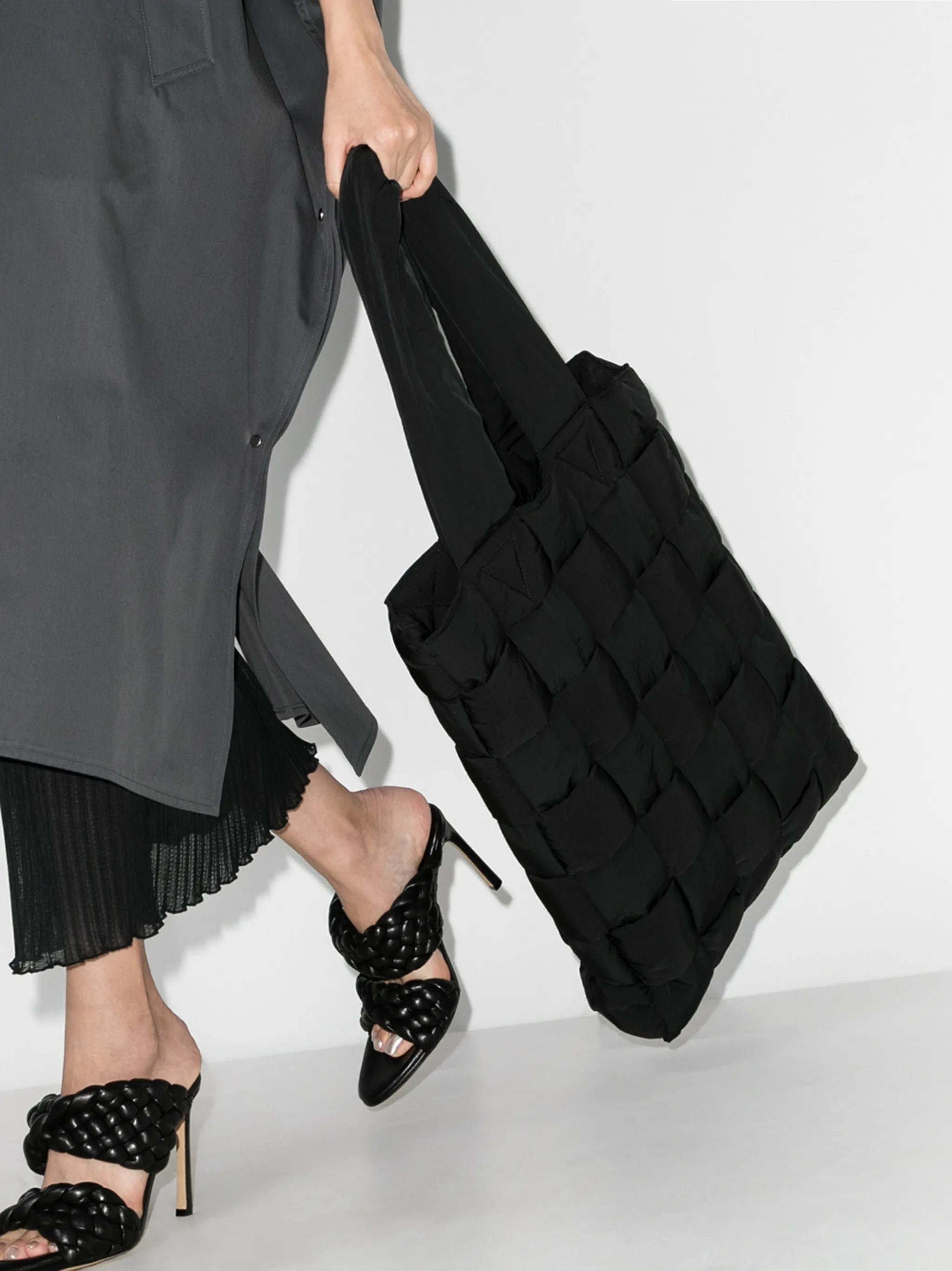 Intrecciato quilted tote bag
