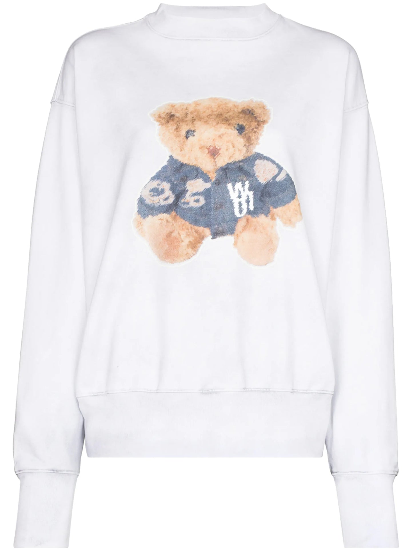 Teddy-print cotton sweatshirt