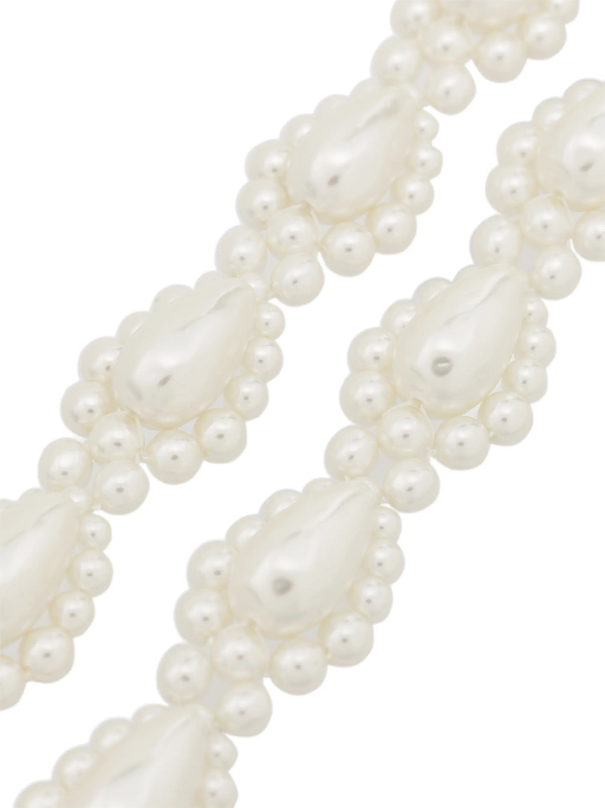 pearl drop long earrings