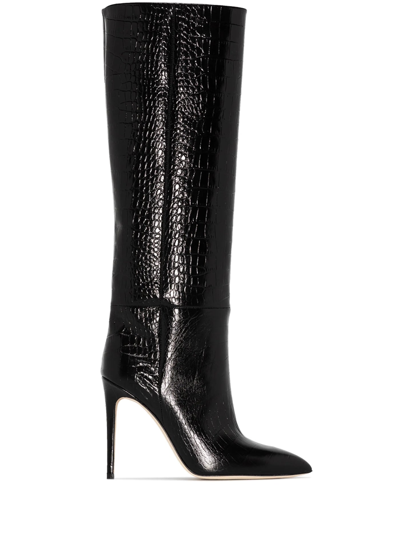 crocodile-effect 105mm knee-high boots
