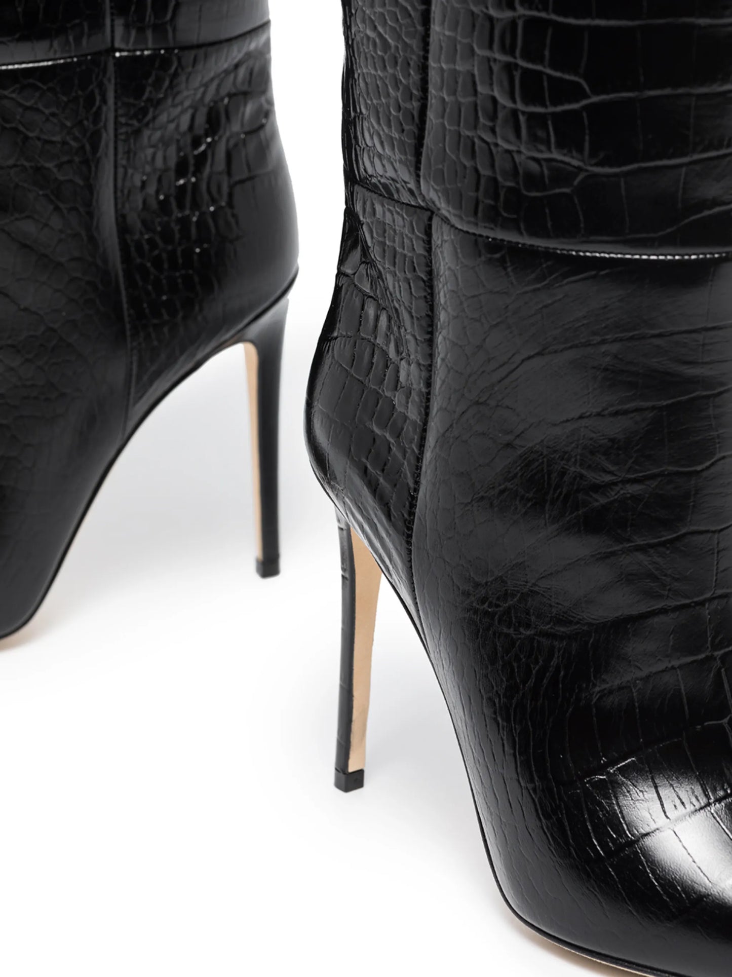 crocodile-effect 105mm knee-high boots