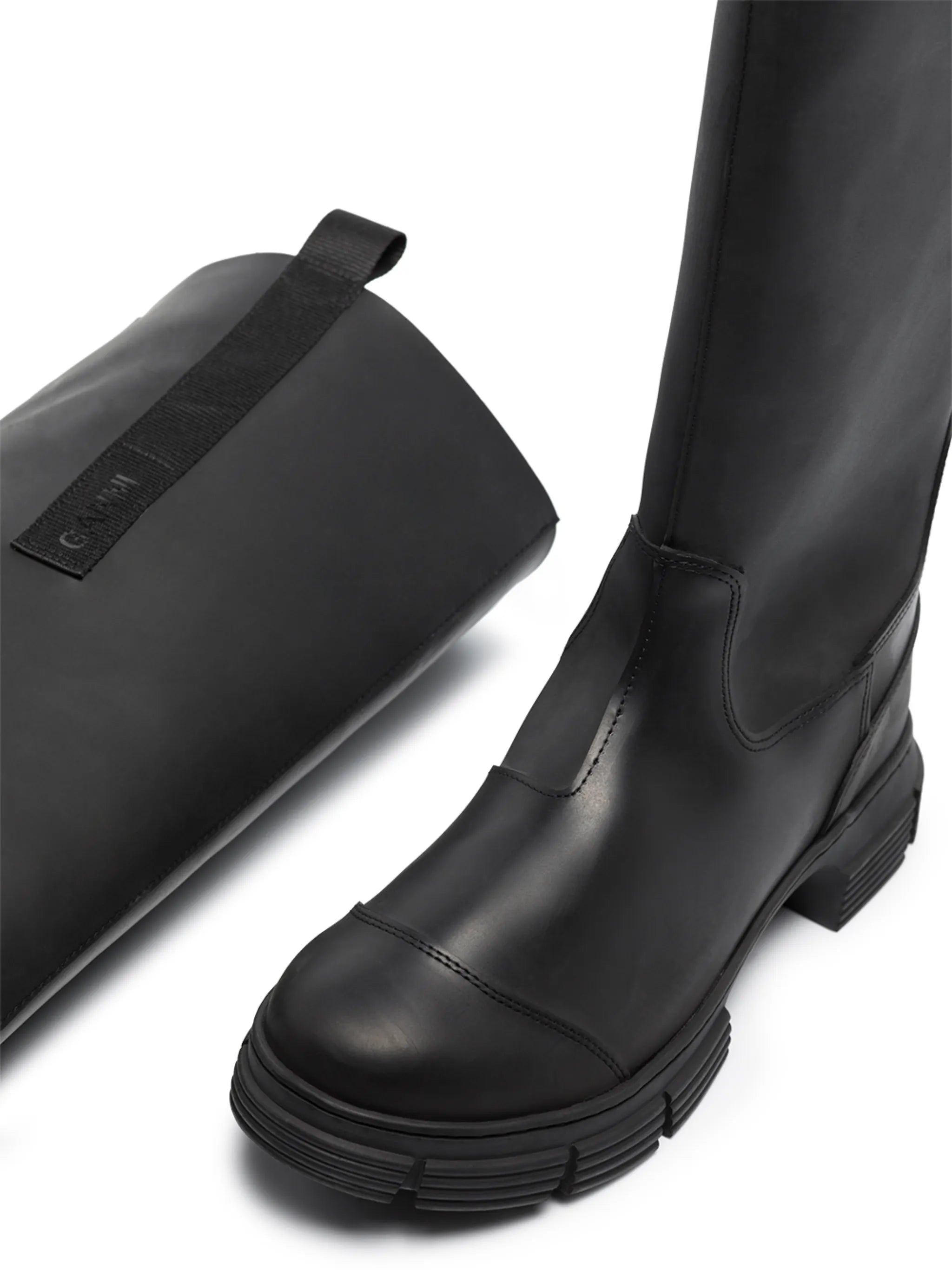 knee-high rain boots