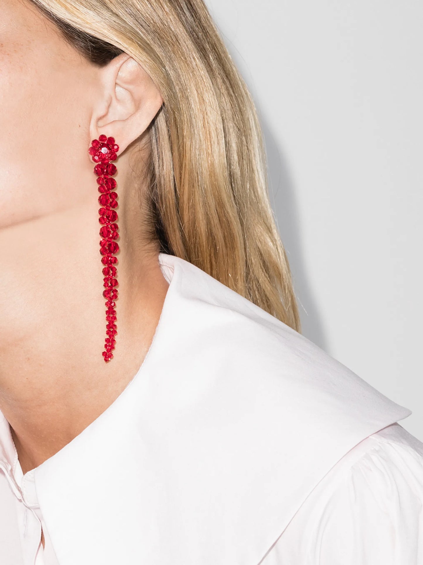 Drip crystal drop earrings