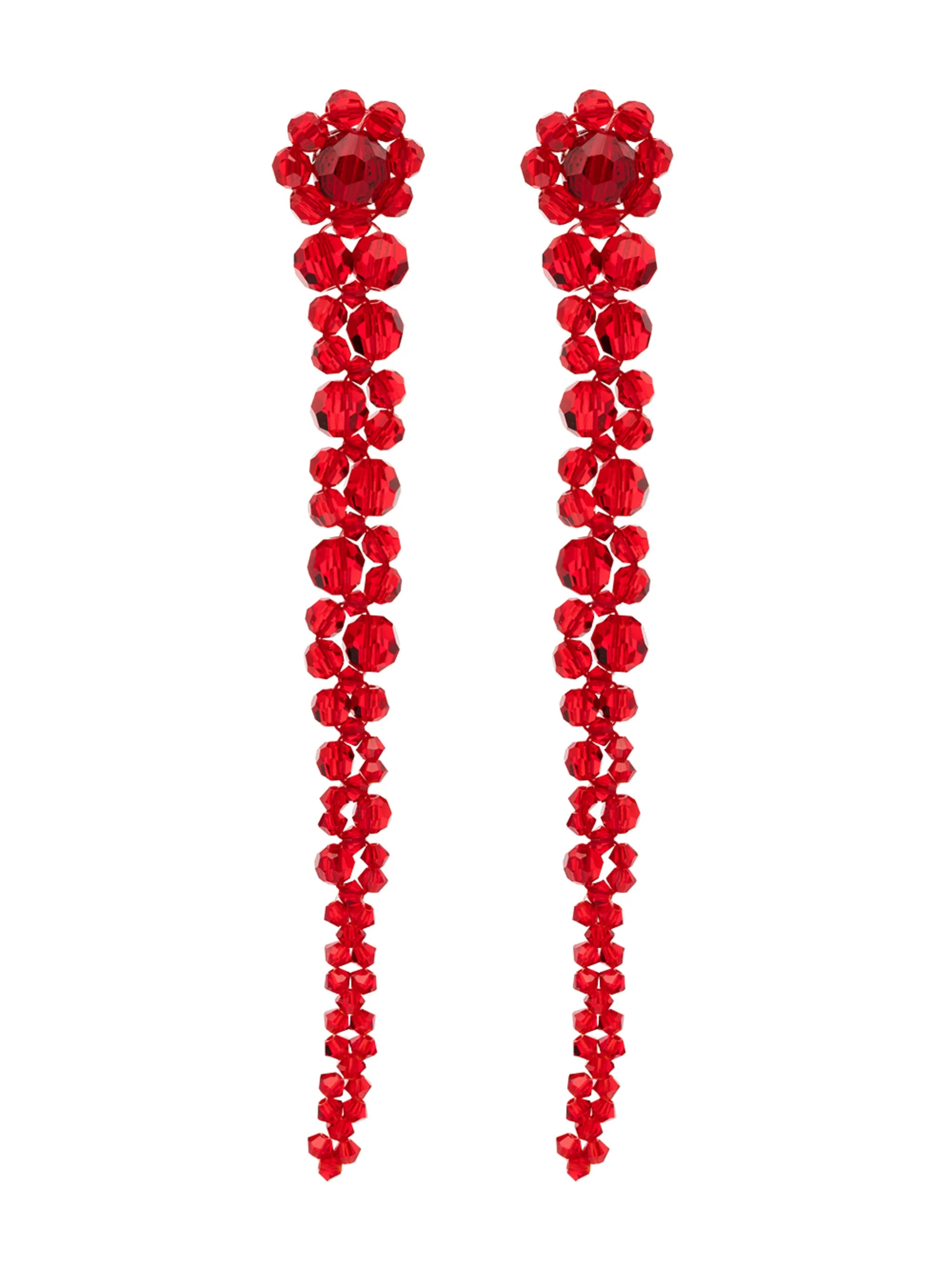 Drip crystal drop earrings