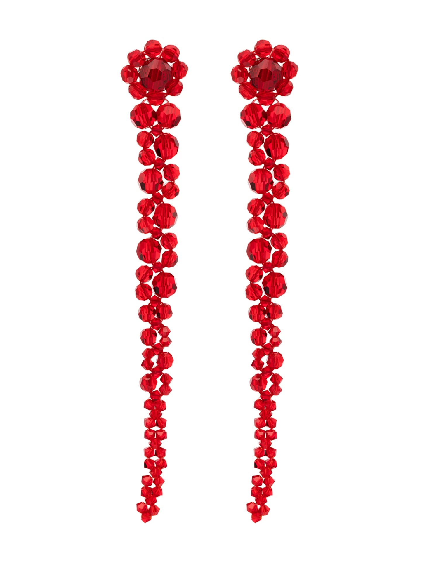 Drip crystal drop earrings