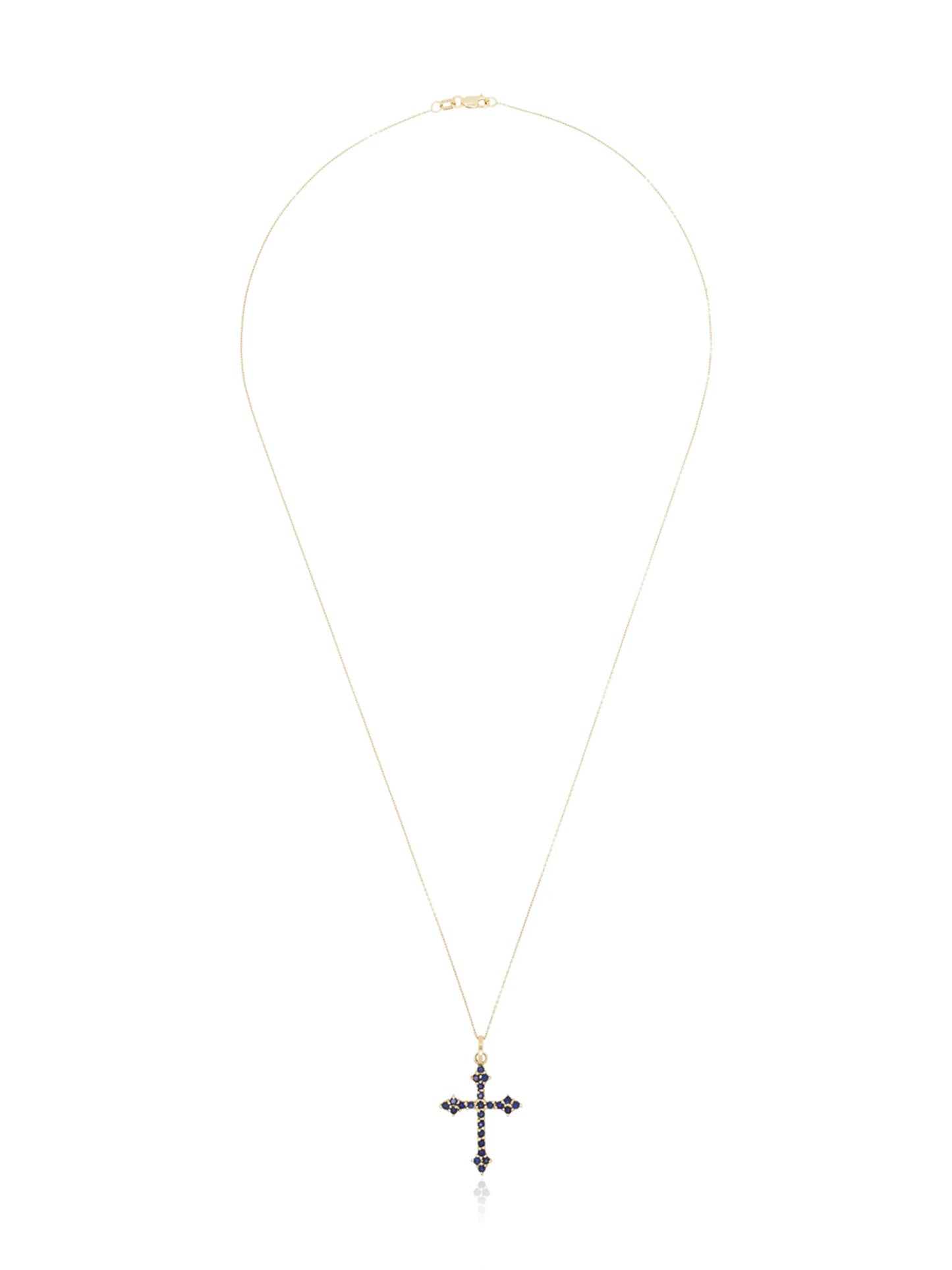 14kt yellow gold sapphire necklace