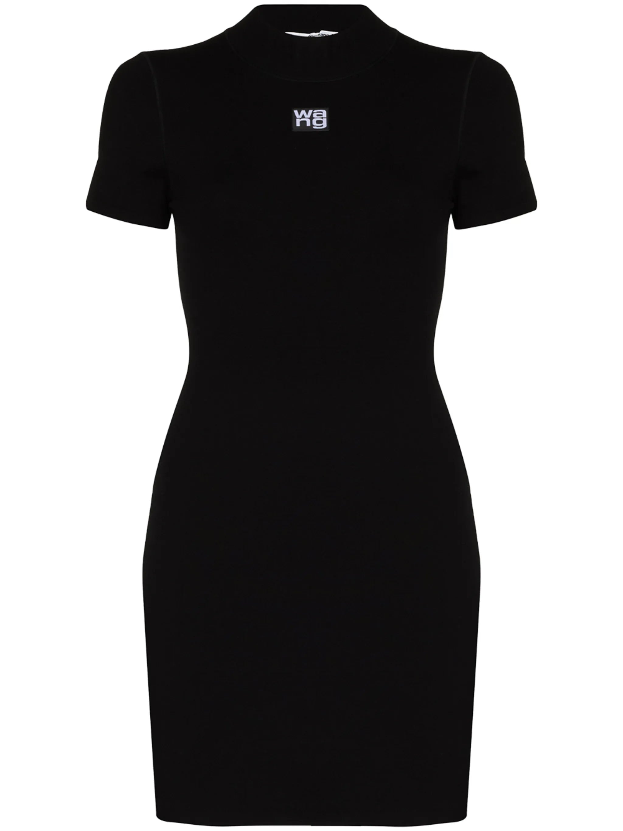 logo-print fitted mini dress