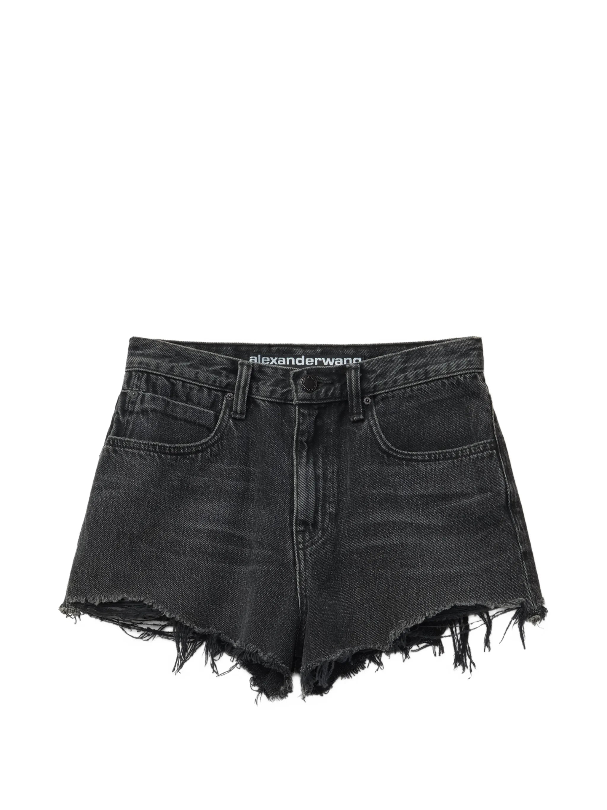Bite raw-hem denim shorts