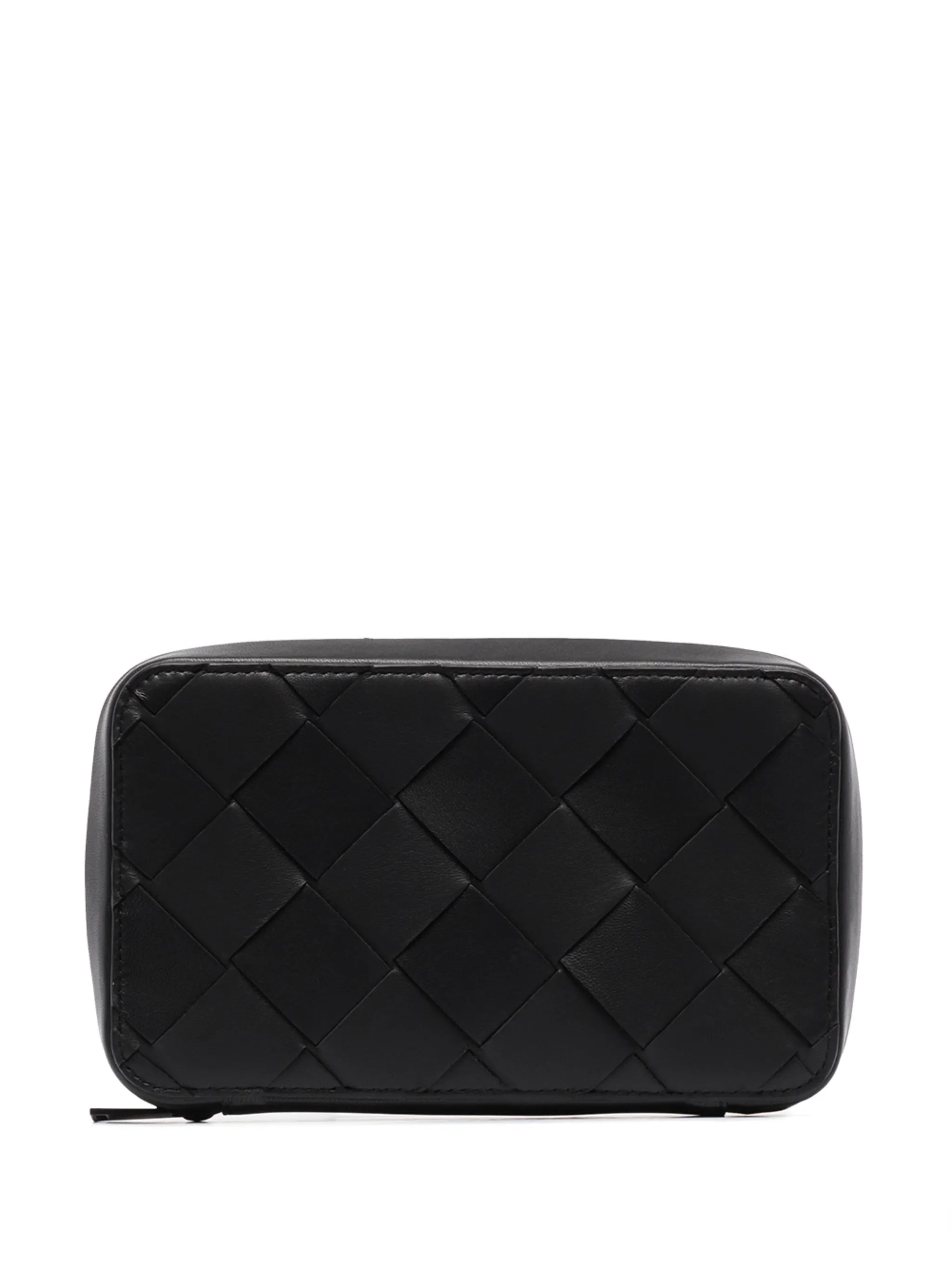 Intrecciato zip-around wallet
