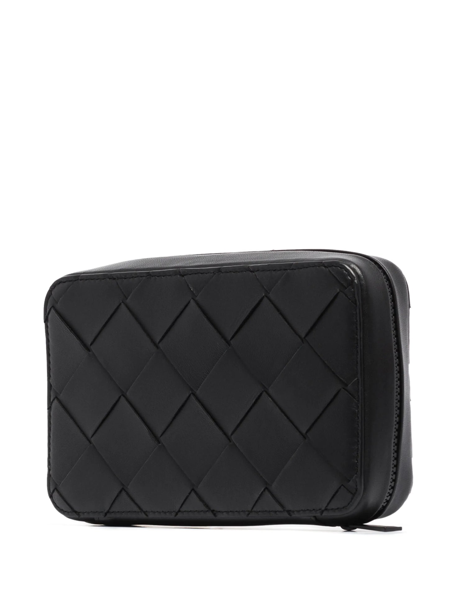 Intrecciato zip-around wallet