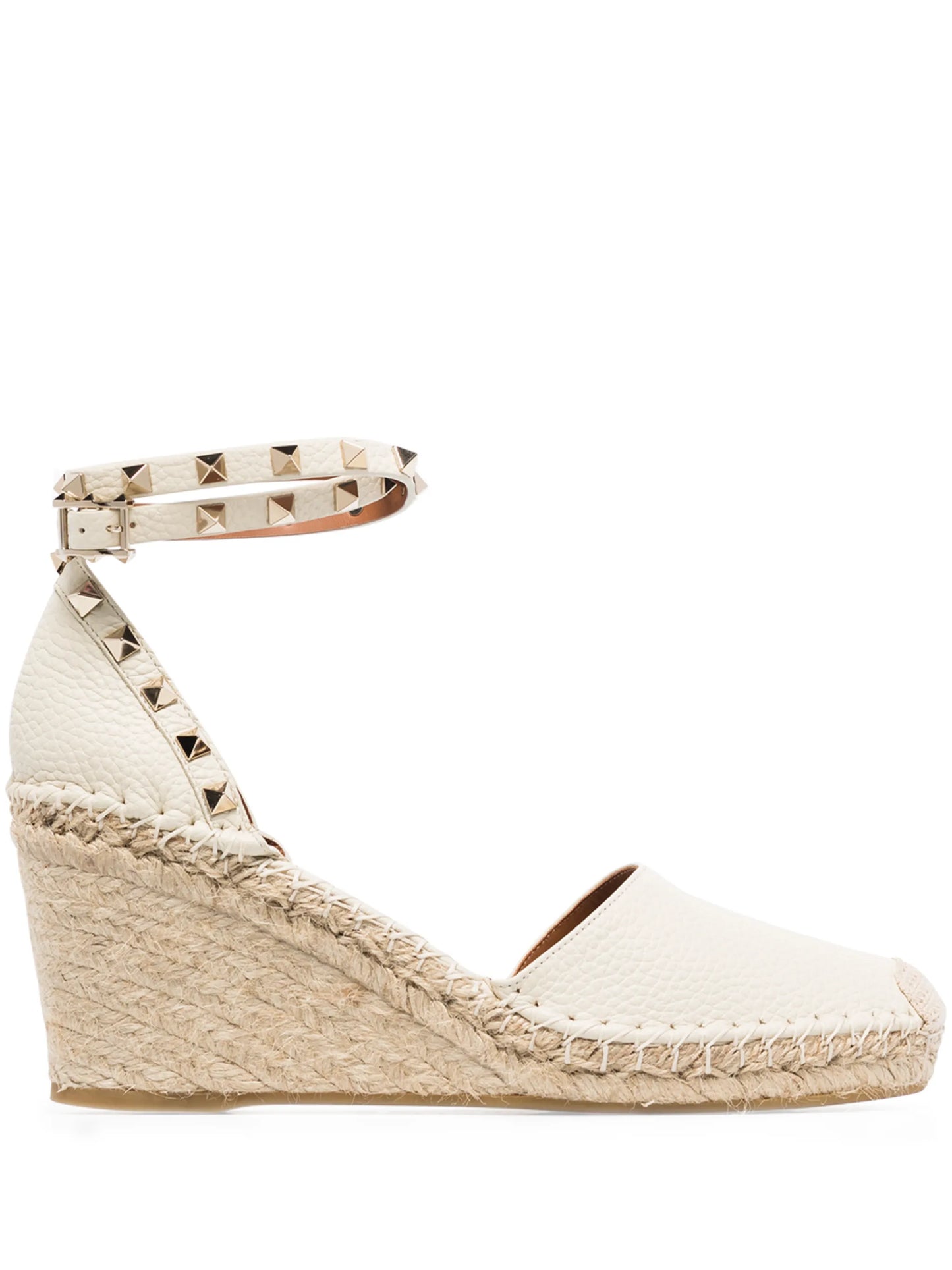 Rockstud 85mm wedge espadrilles