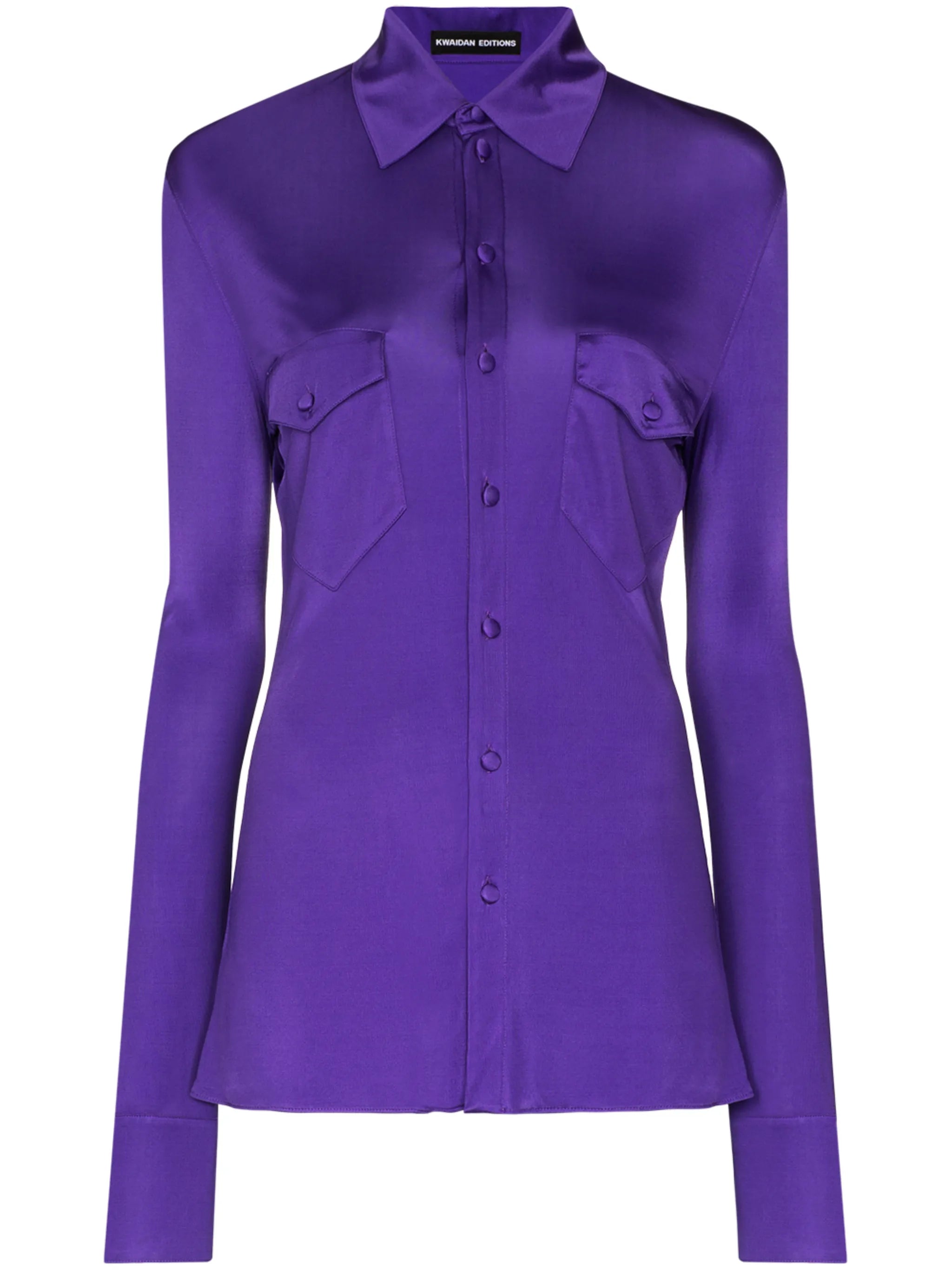 satin finish slim-fit shirt