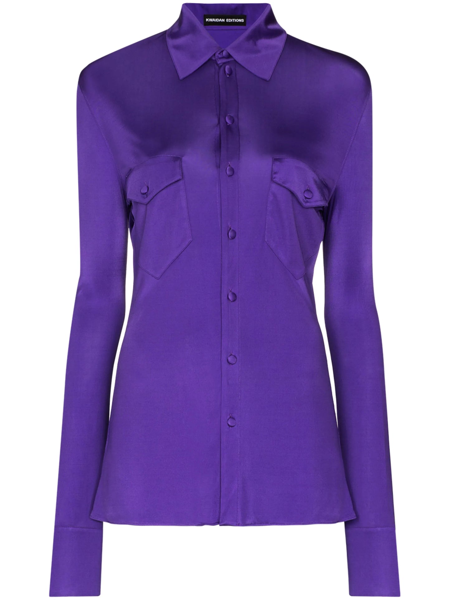 satin finish slim-fit shirt