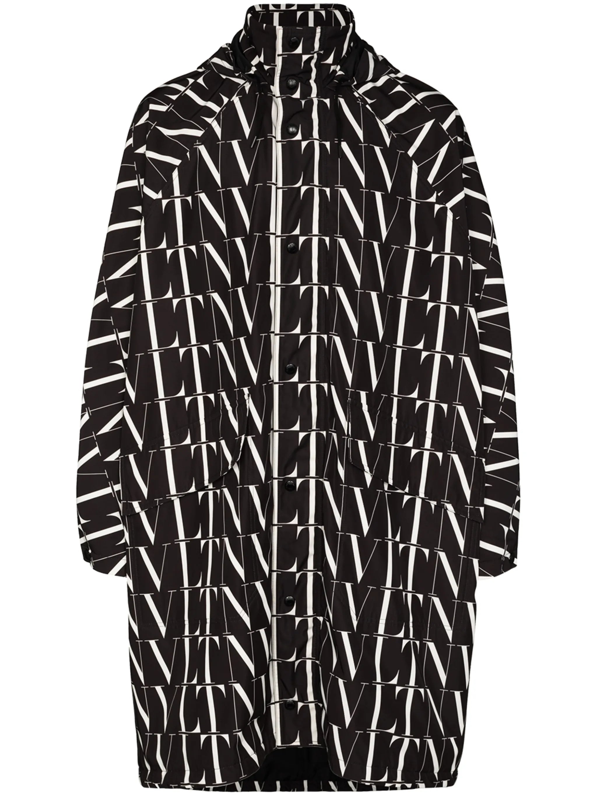hooded VLTN logo-print lightweight jacket