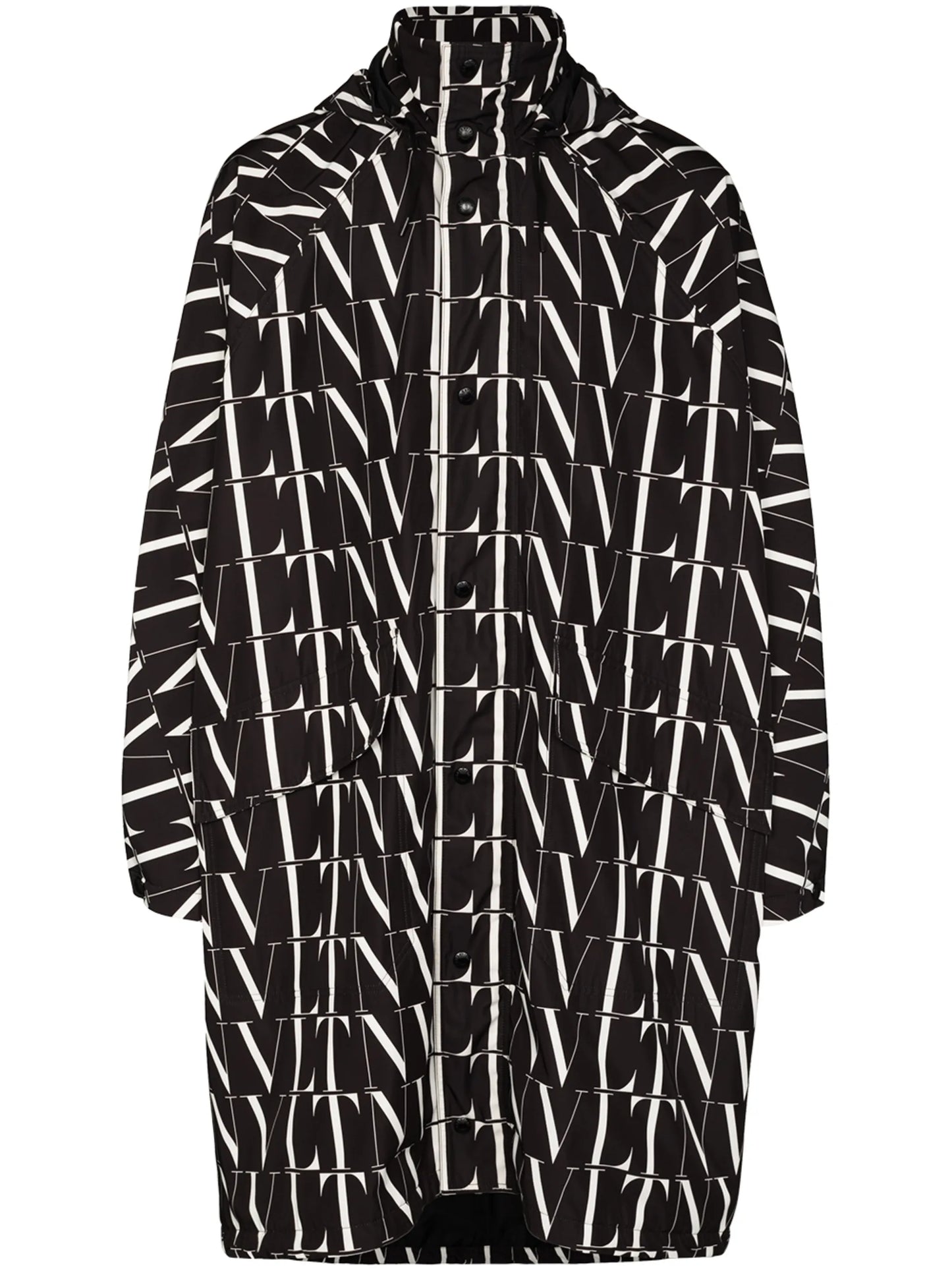 hooded VLTN logo-print lightweight jacket