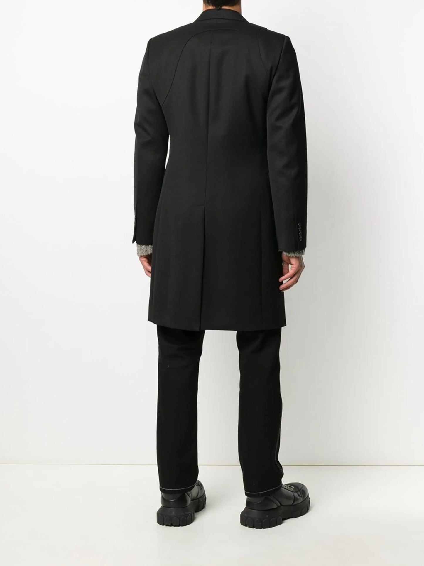 single-breasted cavalry twill coat