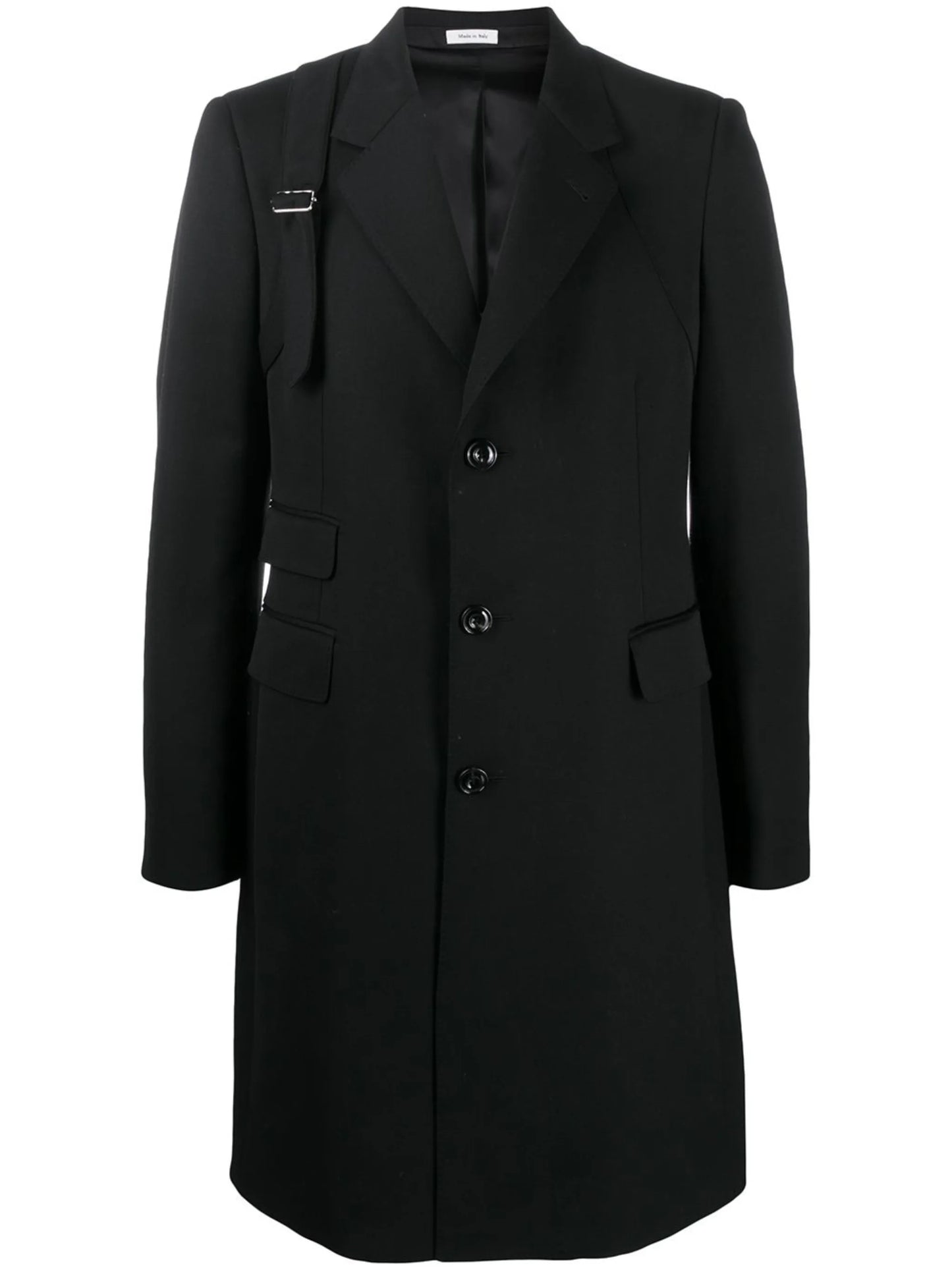 single-breasted cavalry twill coat