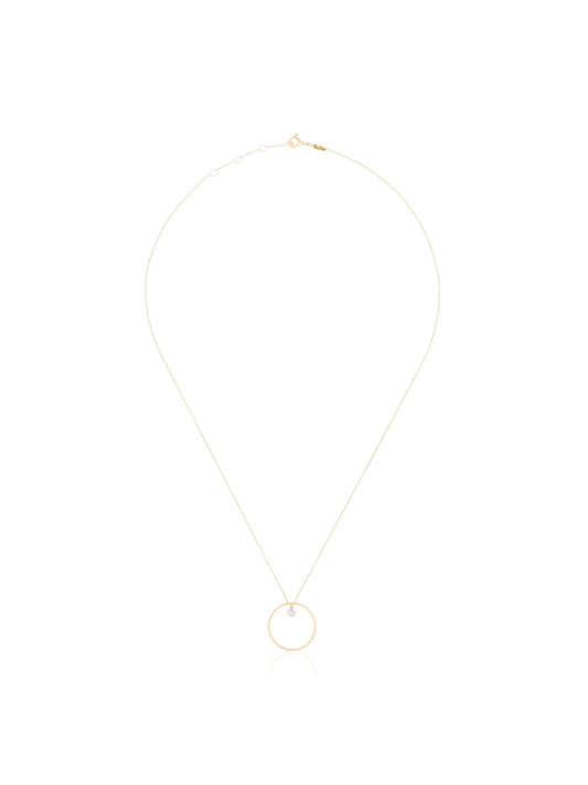 18kt yellow gold pink sapphire necklace