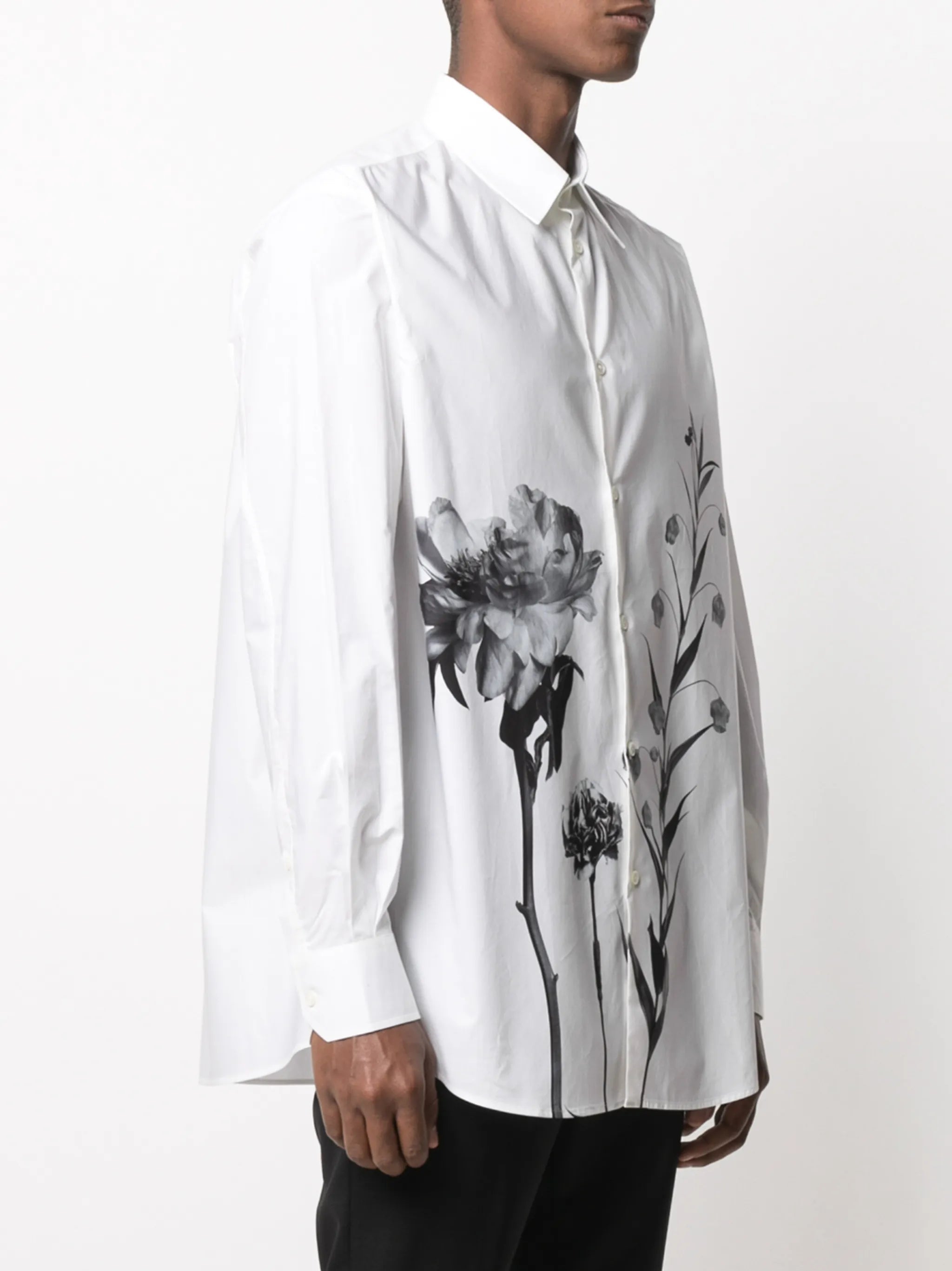 floral motif shirt