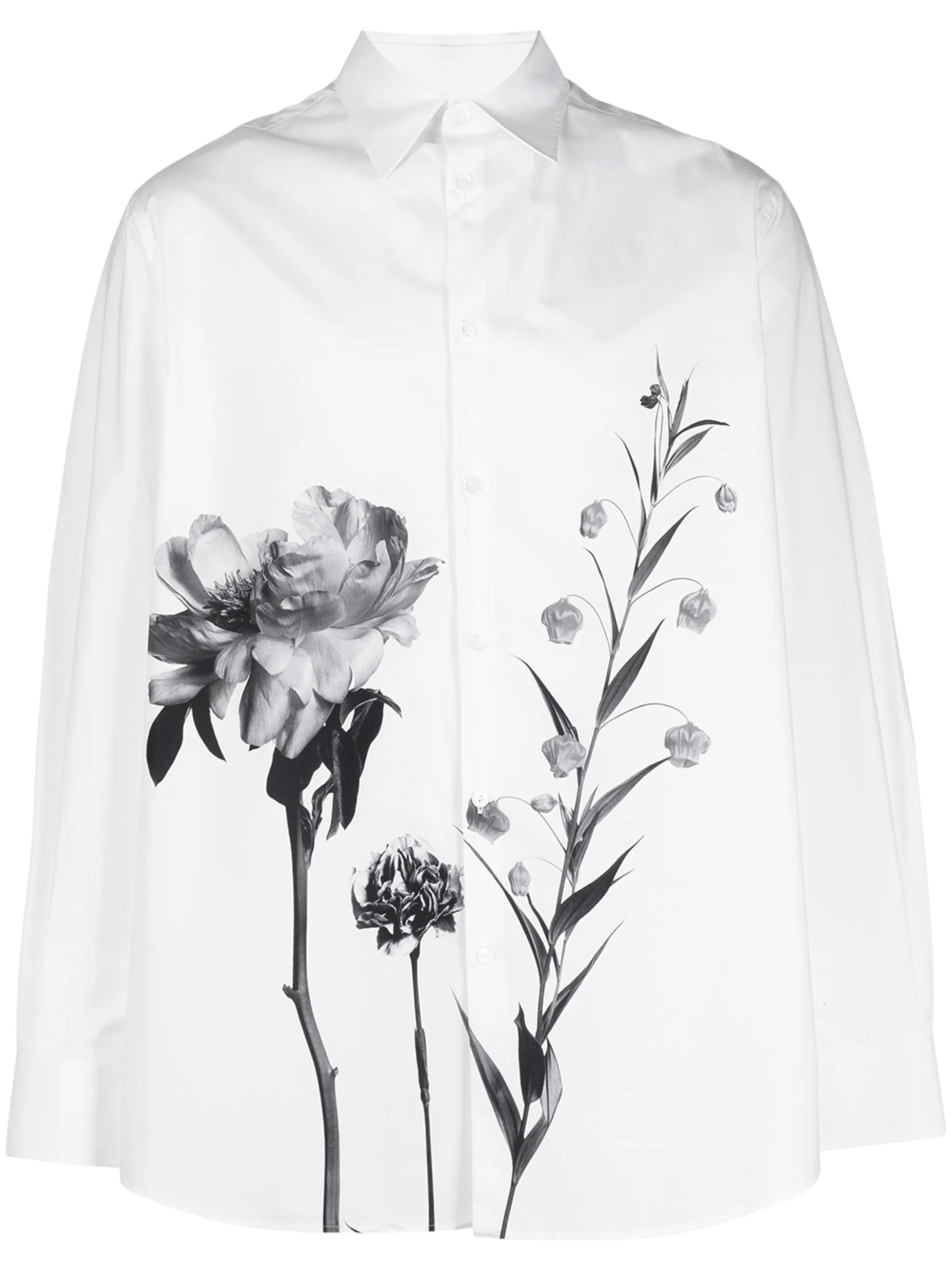 floral motif shirt