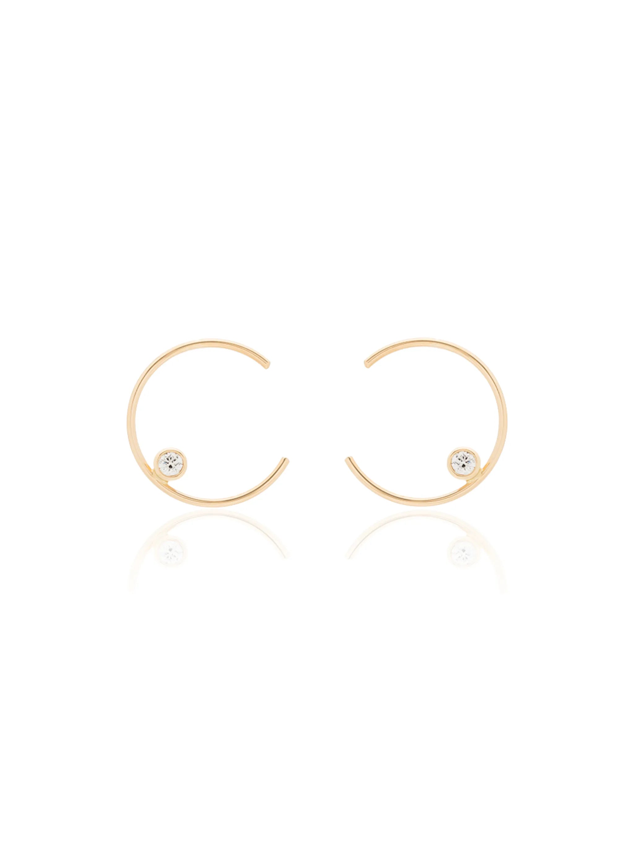 18kt yellow gold hoop earrings