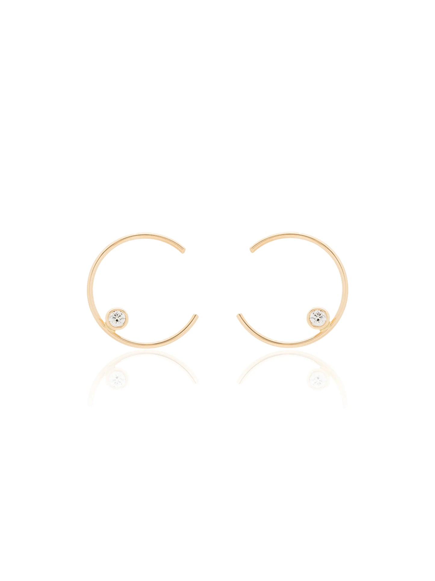 18kt yellow gold hoop earrings