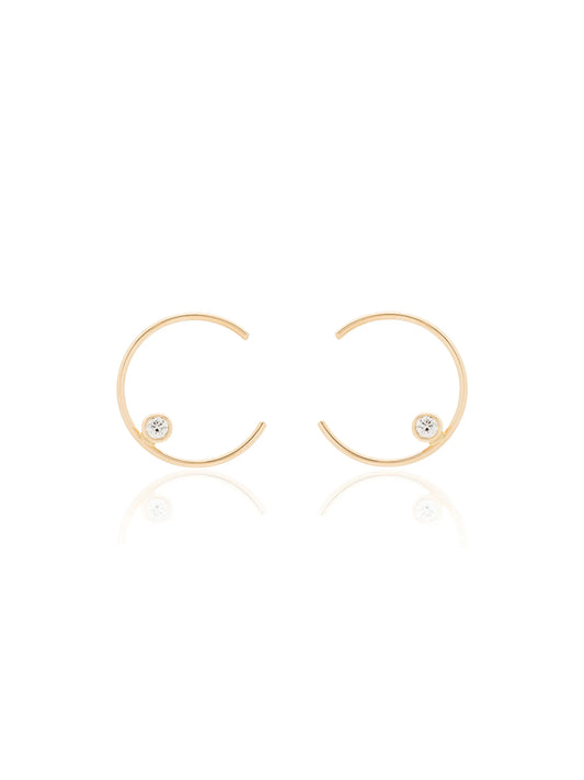 18kt yellow gold hoop earrings