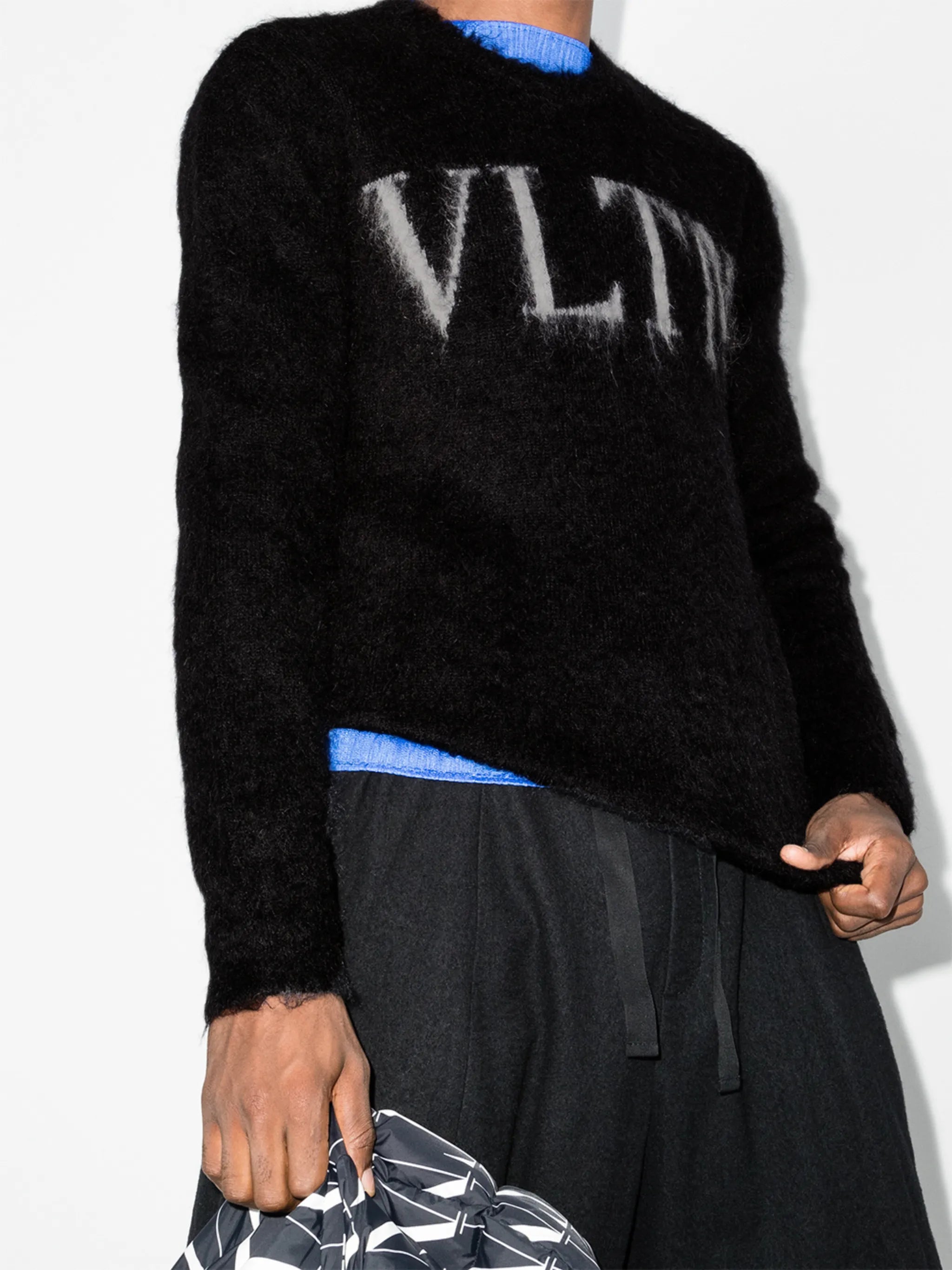 VLTN intarsia-knit logo jumper