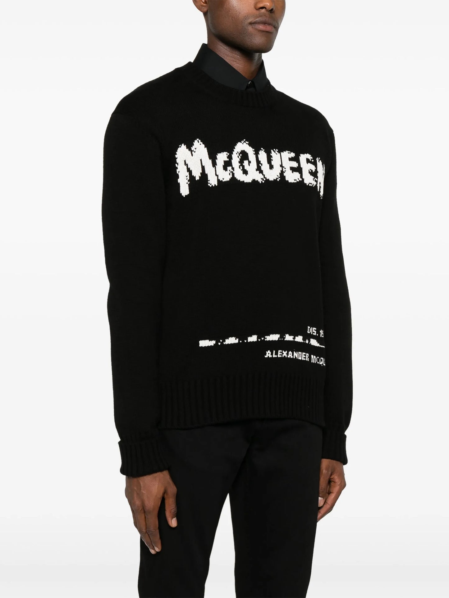 intarsia-knit logo sweater