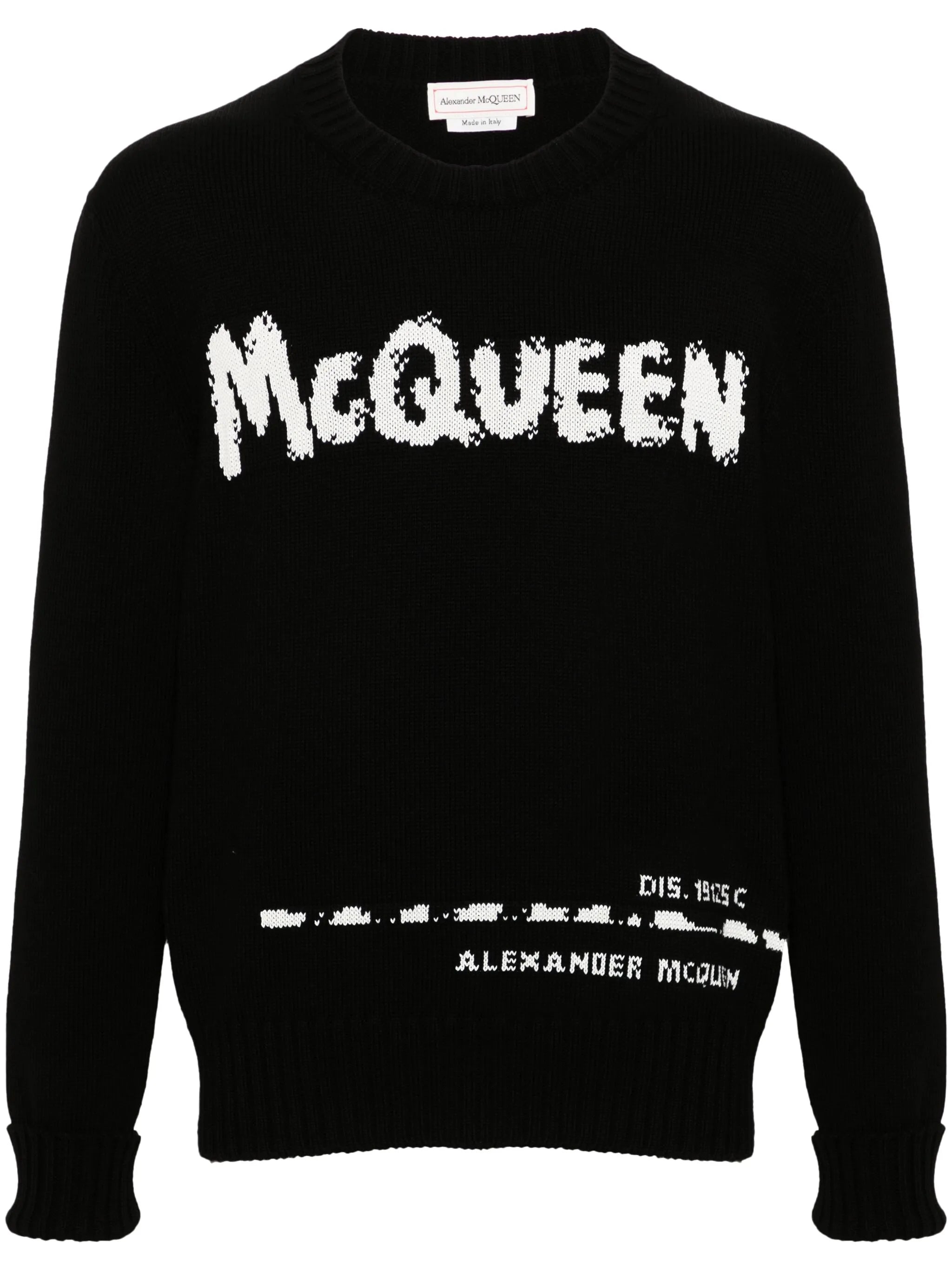 intarsia-knit logo sweater