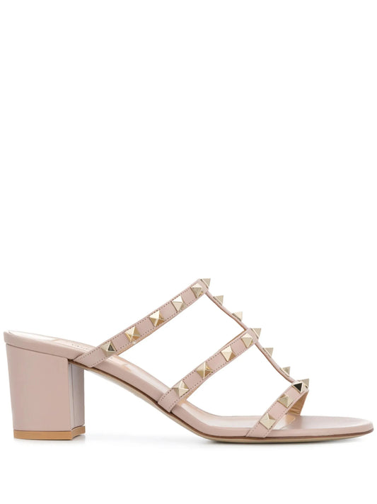 Rockstud leather sandals