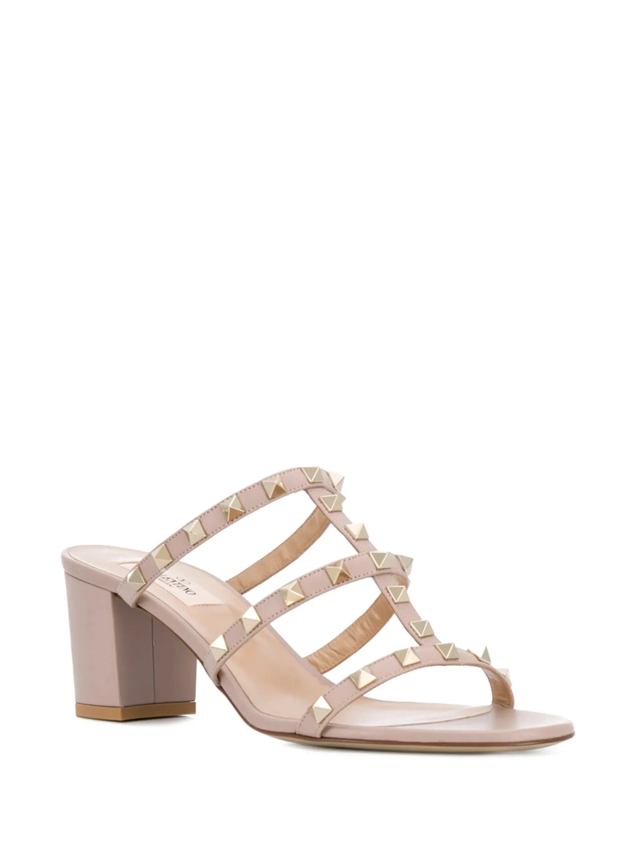 Rockstud leather sandals