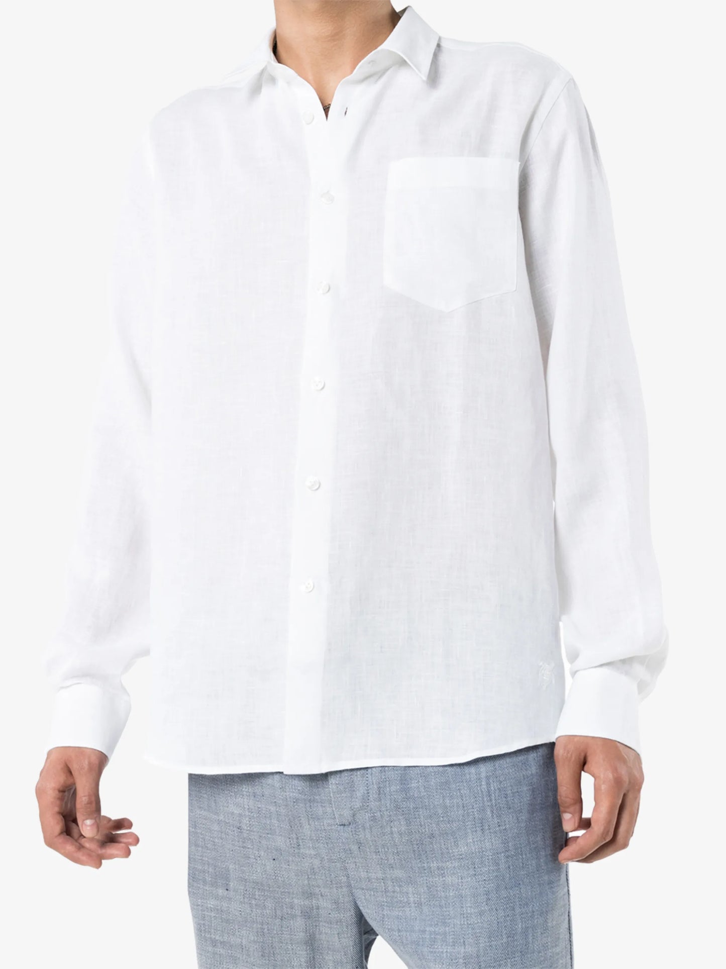 long-sleeve linen shirt