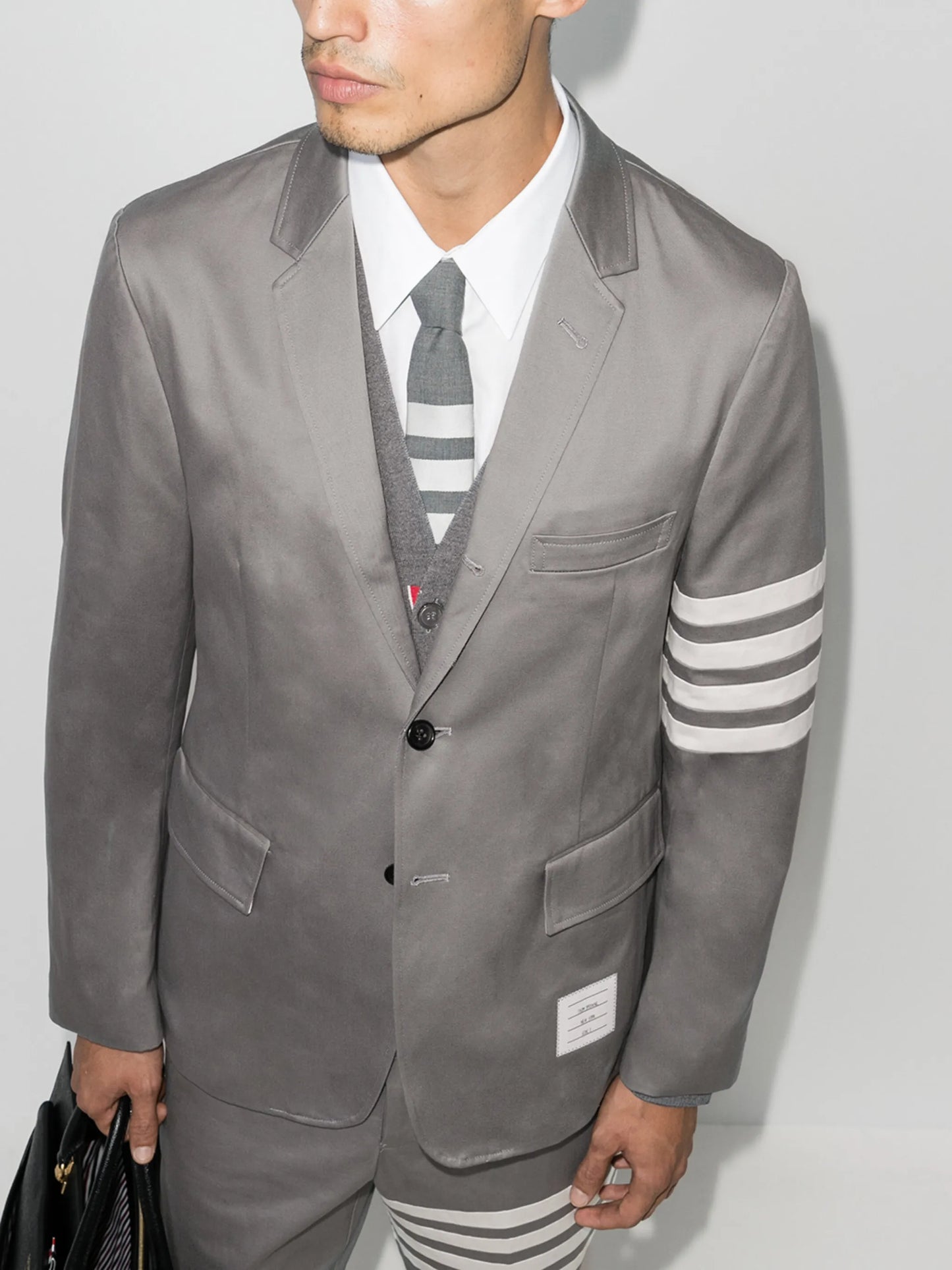 4-bar stripe single-breasted blazer