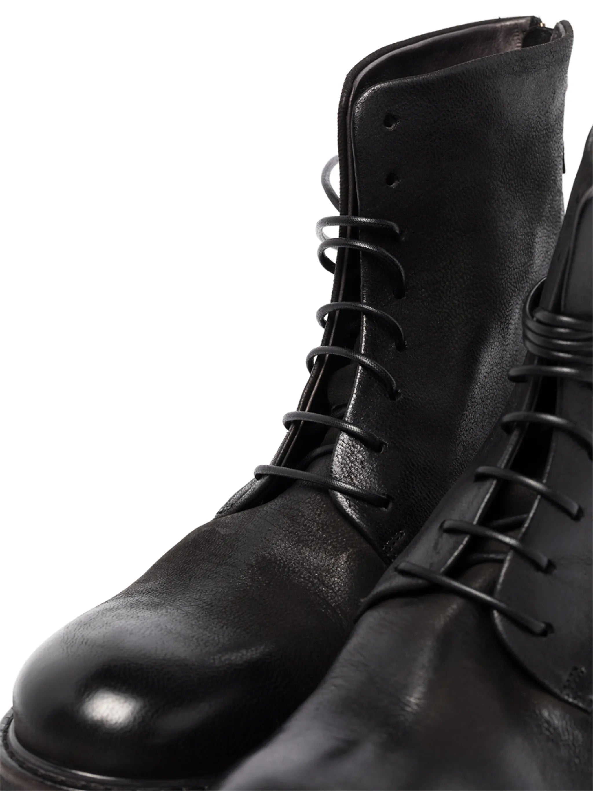 leather combat boots